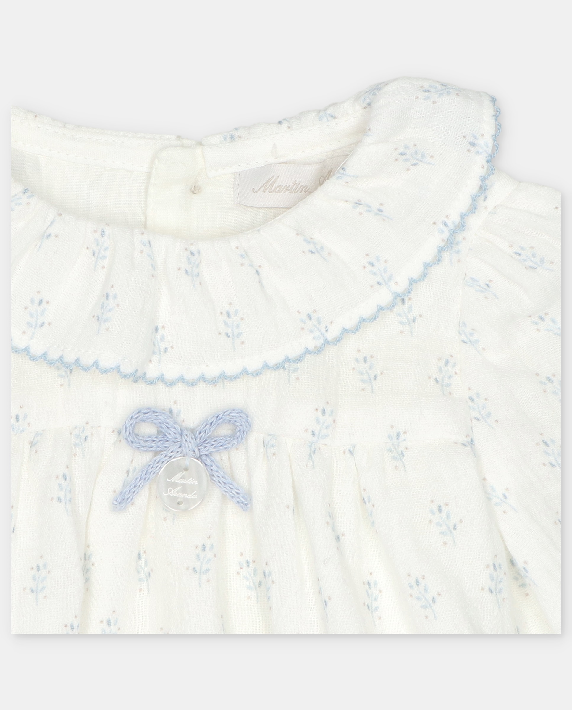 Pelele de bebé con estampado de fantasía. - Martín Aranda - Azul claro Azul claro-2