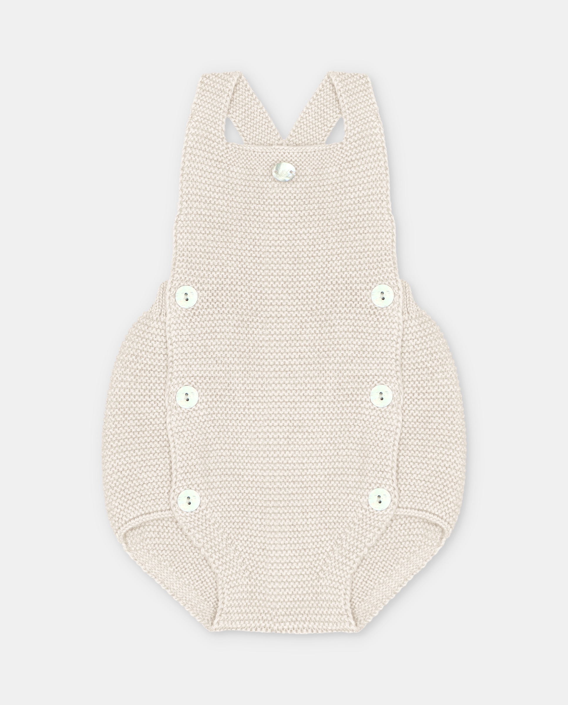 Peto de bebé de punto con apertura delantera. - Martín Aranda - Beige Beige-1