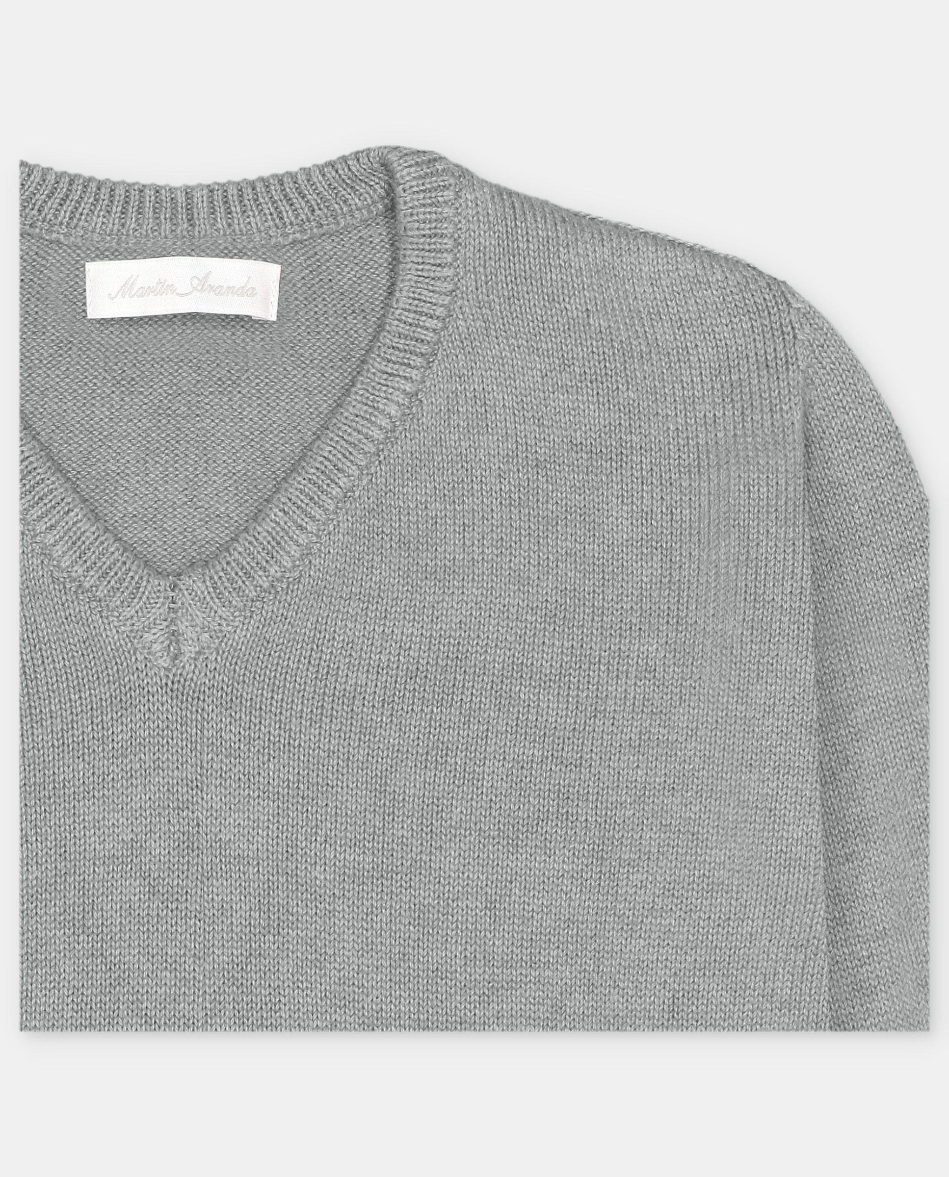 Jersey de bebé niño con cuello pico. - Martín Aranda - Gris ceniza Gris ceniza-2