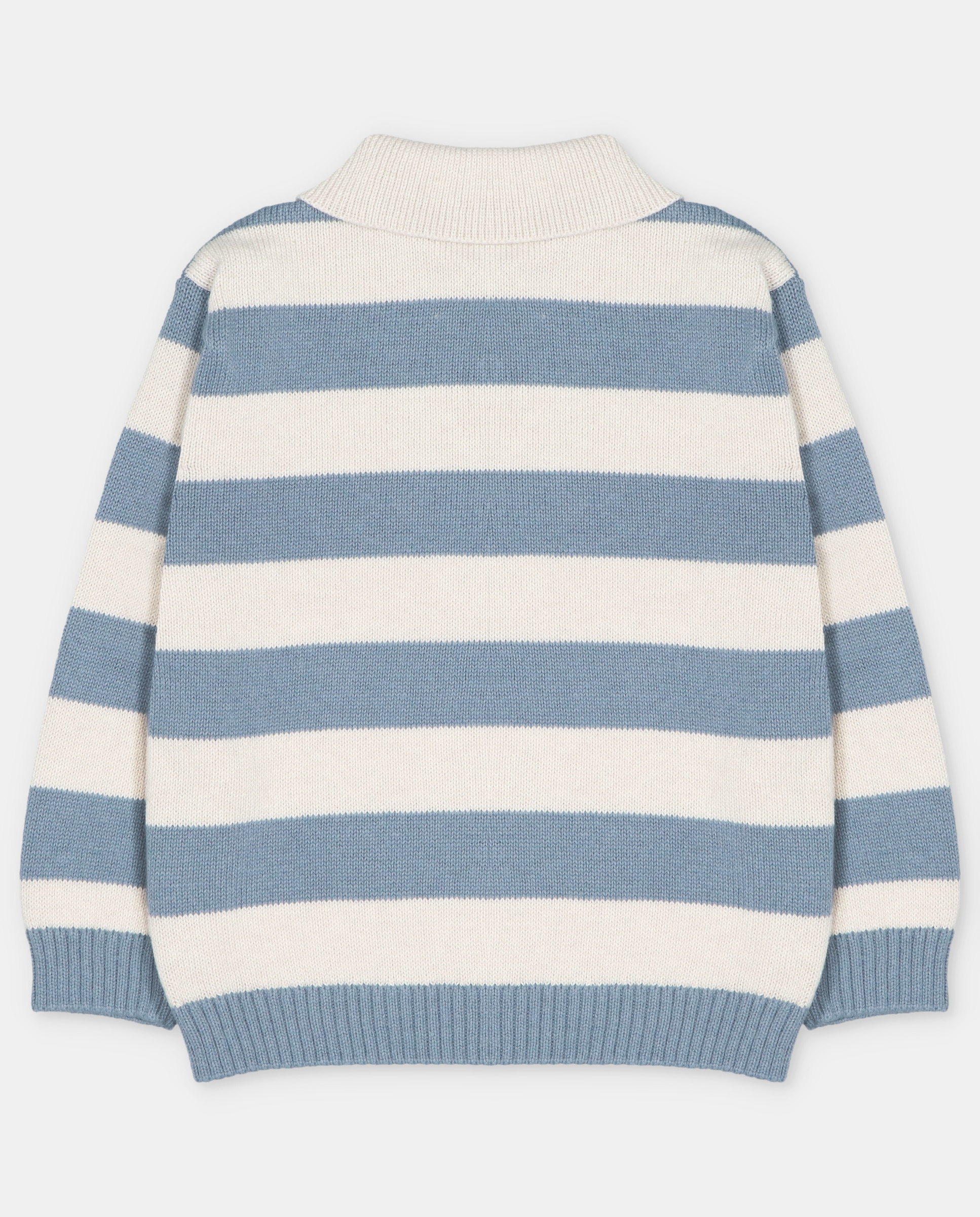 Jersey de niño con cuello polo y rayas combinadas. - Martín Aranda - Petróleo Petróleo-3