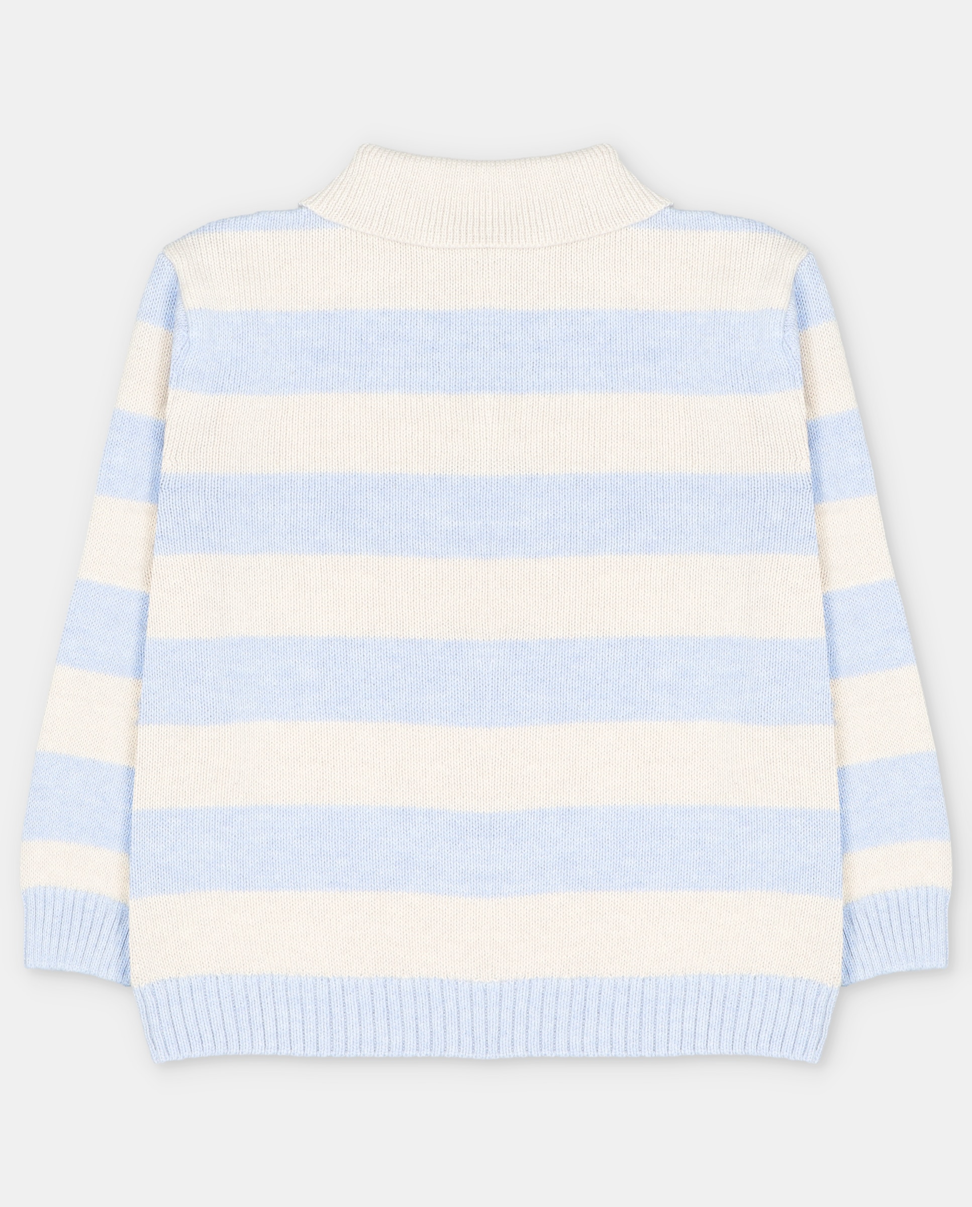 Jersey de niño con cuello polo y rayas combinadas. - Martín Aranda - Azul celeste Azul celeste-3