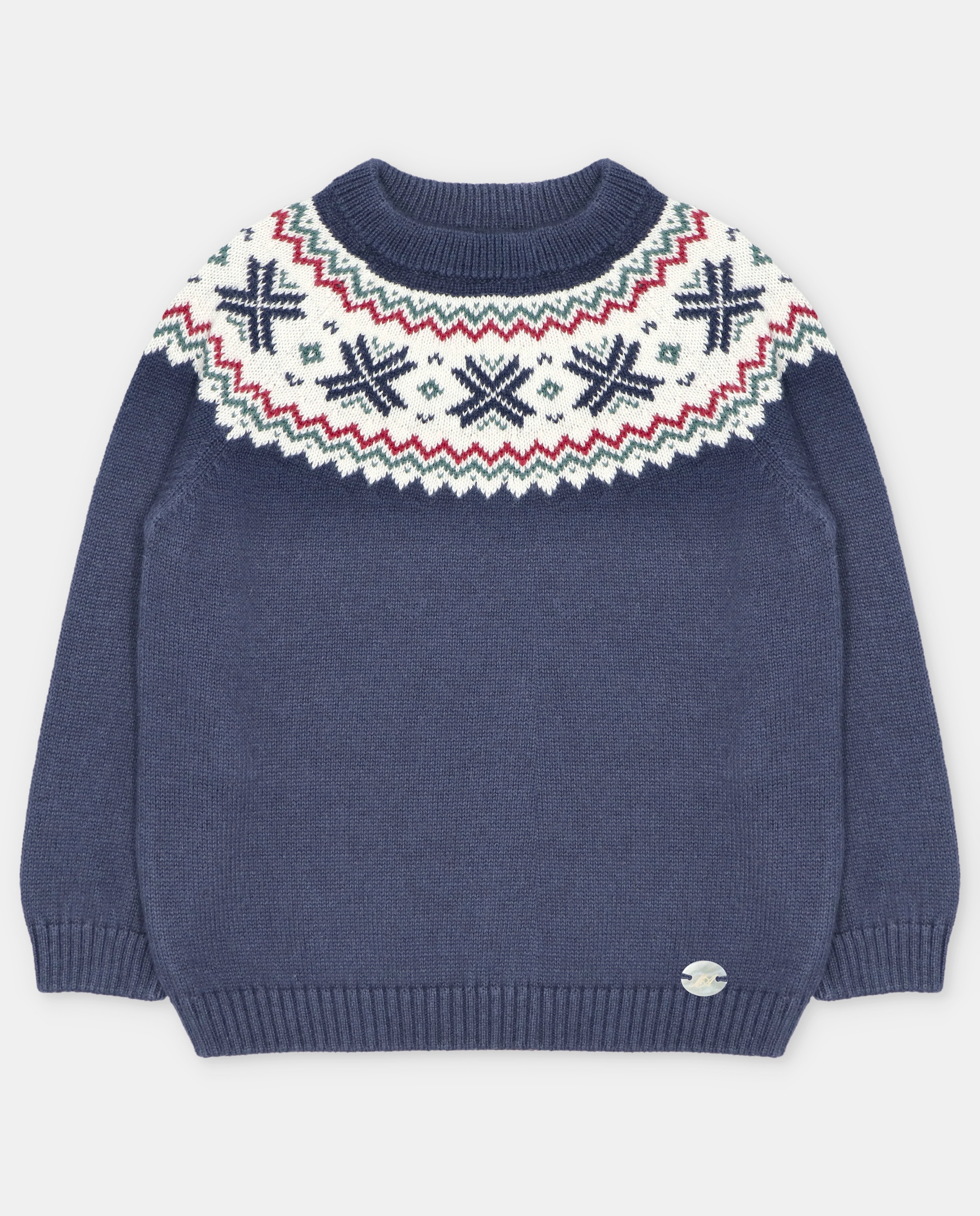 Jersey de niño con cenefa a contraste. - Martín Aranda - Azul marino Azul marino-1