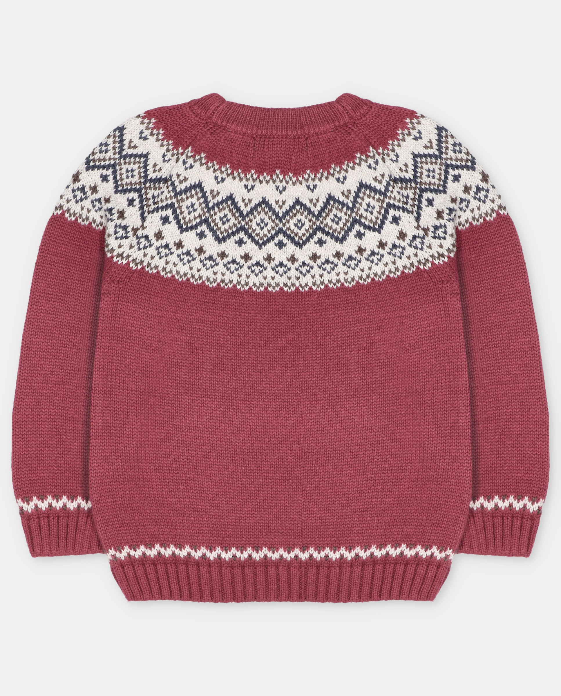 Jersey de bebé niño con cenefa a contraste. - Martín Aranda - Burdeos Burdeos-3