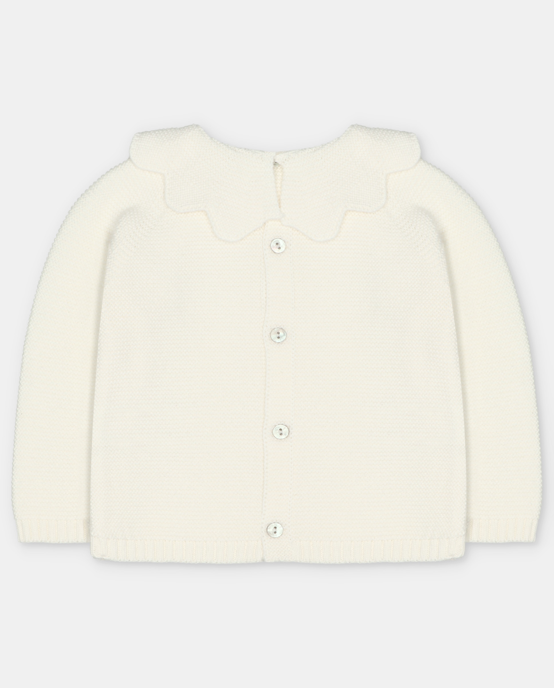 Jersey de bebé niña con volante en cuello. - Martín Aranda - Natural Natural-3