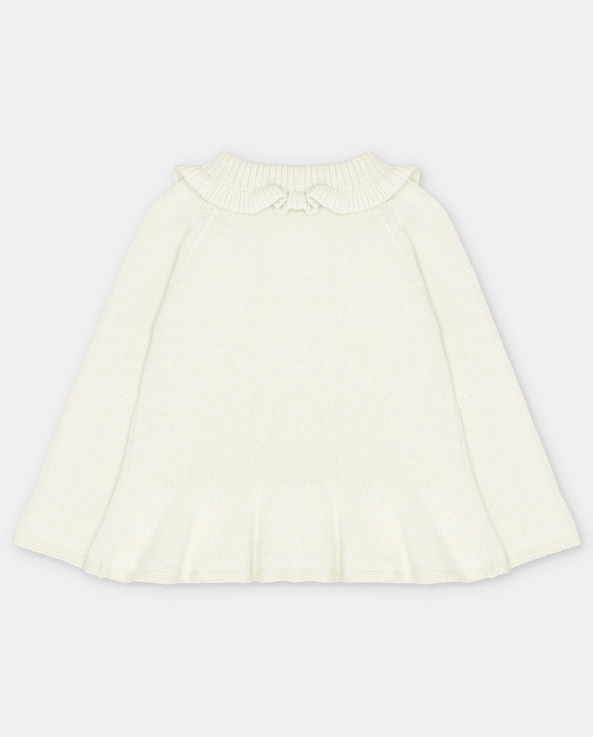 Chaqueta de niña tricot con cuello volante. - Martín Aranda - Natural Natural-3