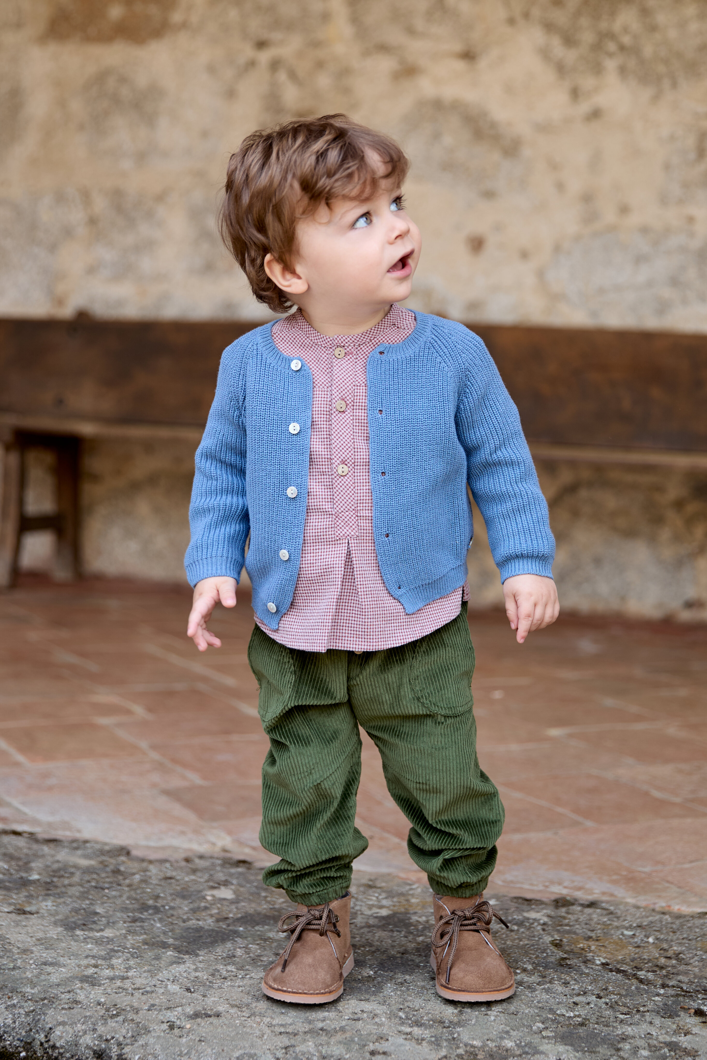 Chaqueta de bebé tricot de punto perlado. - Martín Aranda - Azul Azul-2