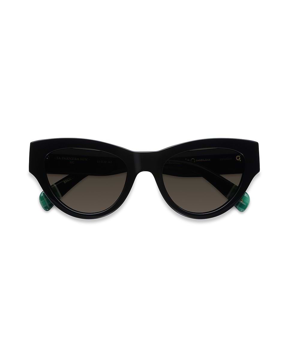 Imagen 1 de Gafas de sol sa farnera sun mujer cat eye en acetato natural con lente mineral high definition - Etnia Barcelona - Negro Negro
