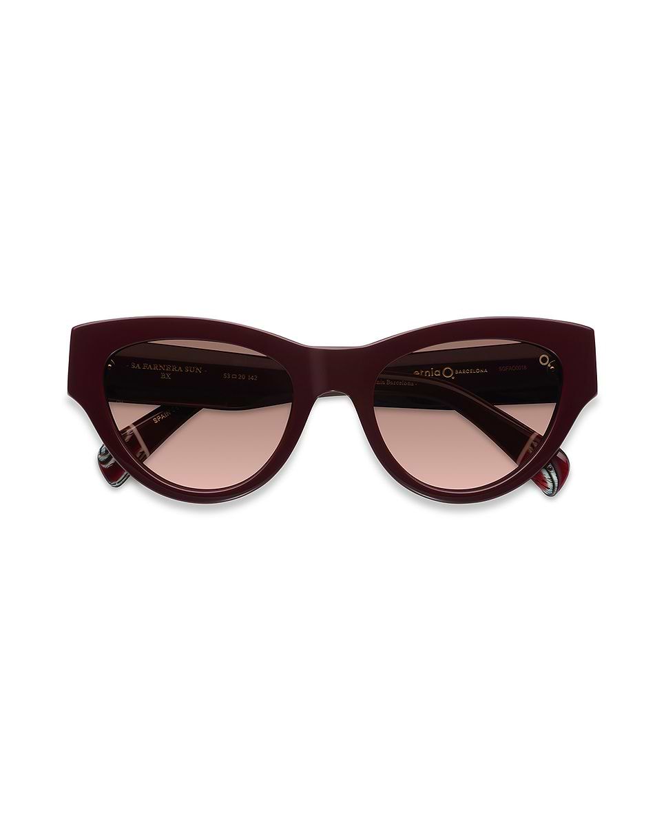 Imagen 1 de Gafas de sol sa farnera sun mujer cat eye en acetato natural con lente mineral high definition - Etnia Barcelona - Burdeos Burdeos