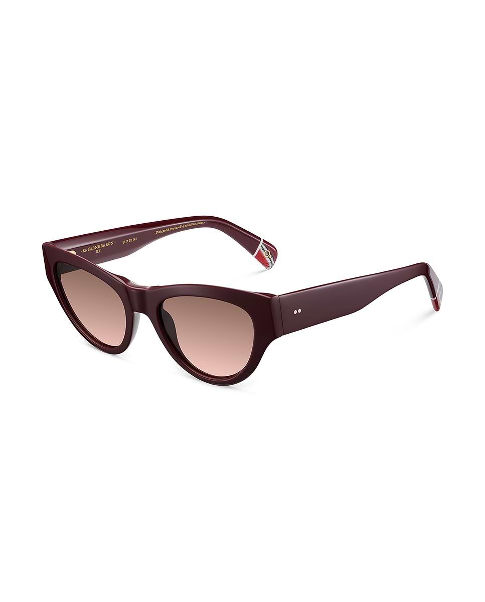 Imagen 2 de Gafas de sol sa farnera sun mujer cat eye en acetato natural con lente mineral high definition - Etnia Barcelona - Burdeos Burdeos