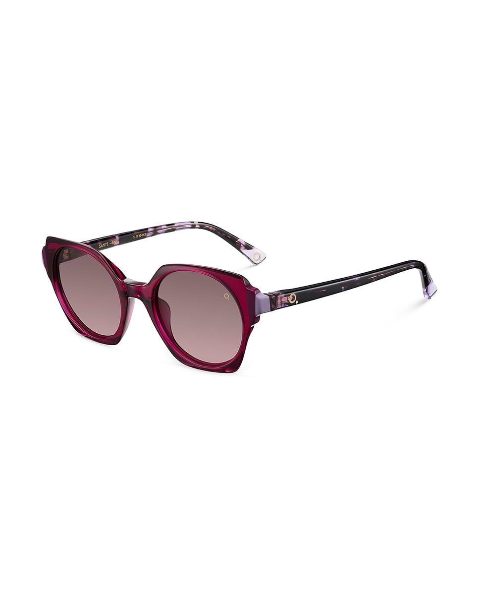 Imagen 2 de Gafas de sol sants mujer hexagonal en acetato natural con lente mineral polarizada - Etnia Barcelona - Fucsia Fucsia