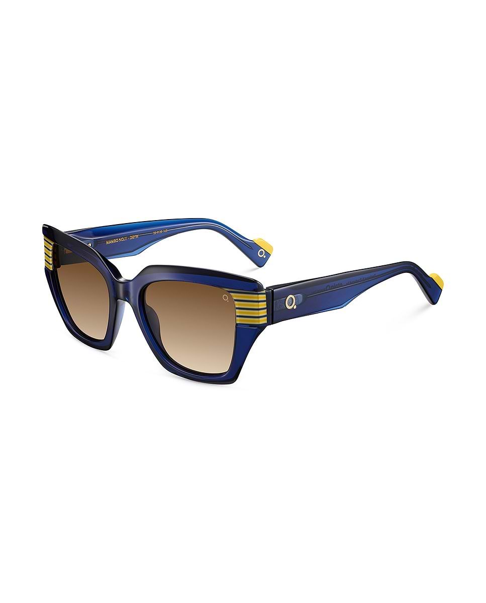 Imagen 2 de Gafas de sol mambo no.11 mujer cat eye en acetato natural con lente mineral fotocromática - Etnia Barcelona - Azul / Amarillo Azul / Amarillo