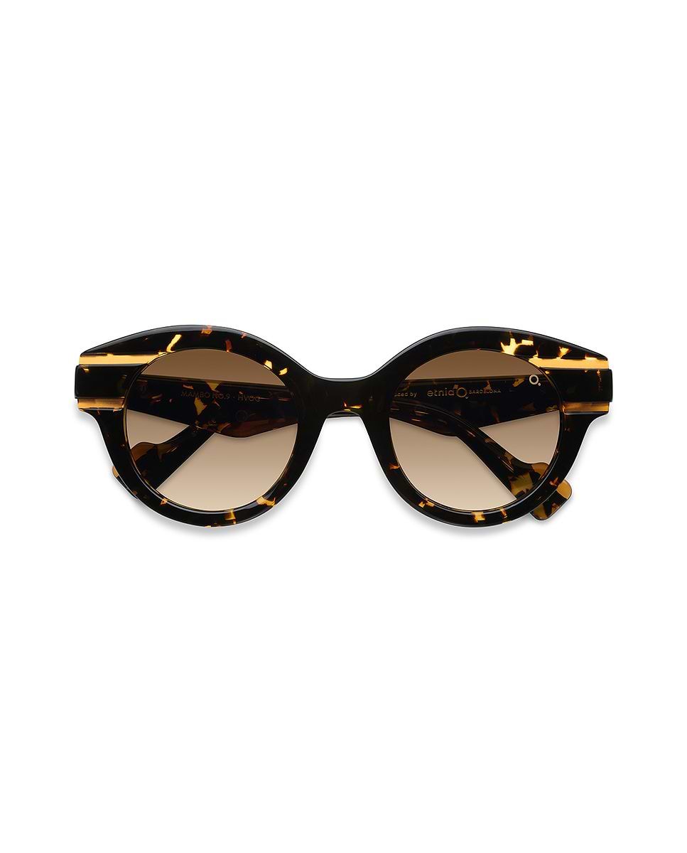 Imagen 1 de Gafas de sol mambo no.9 mujer redonda en acetato natural con lente mineral polarizada - Etnia Barcelona - Marrón Marrón