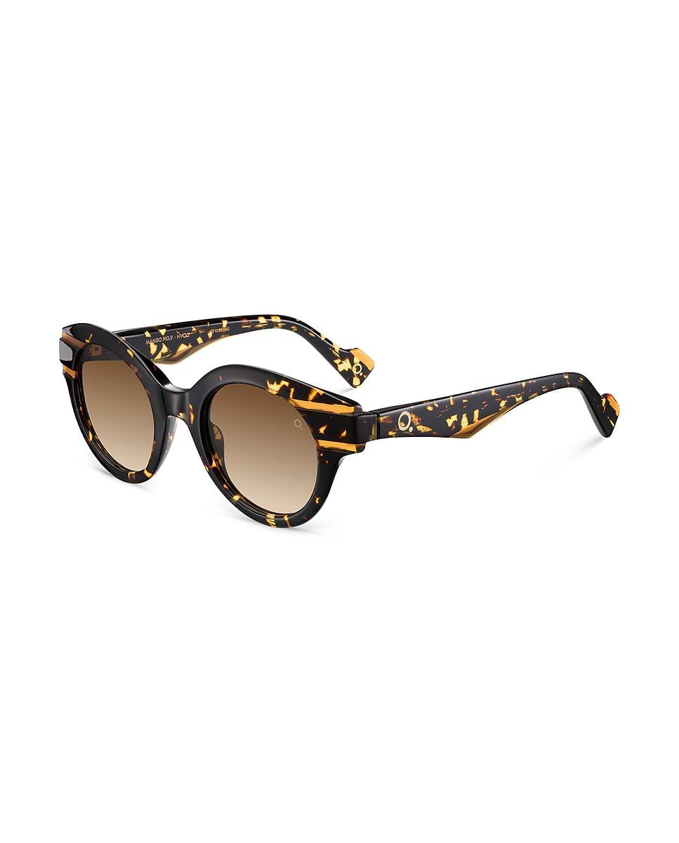Imagen 2 de Gafas de sol mambo no.9 mujer redonda en acetato natural con lente mineral polarizada - Etnia Barcelona - Marrón Marrón