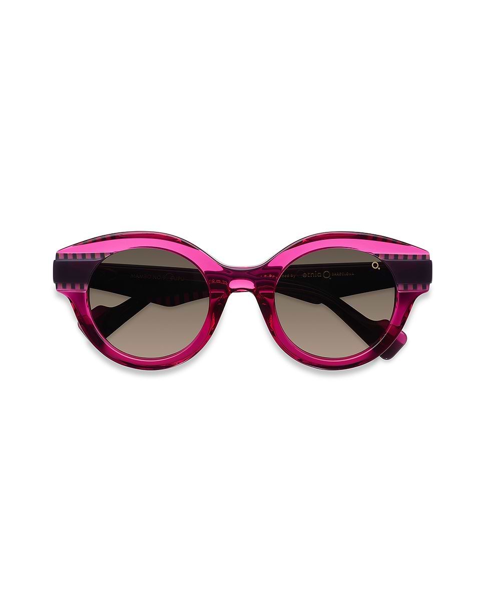 Imagen 1 de Gafas de sol mambo no.9 mujer redonda en acetato natural con lente mineral polarizada Negro