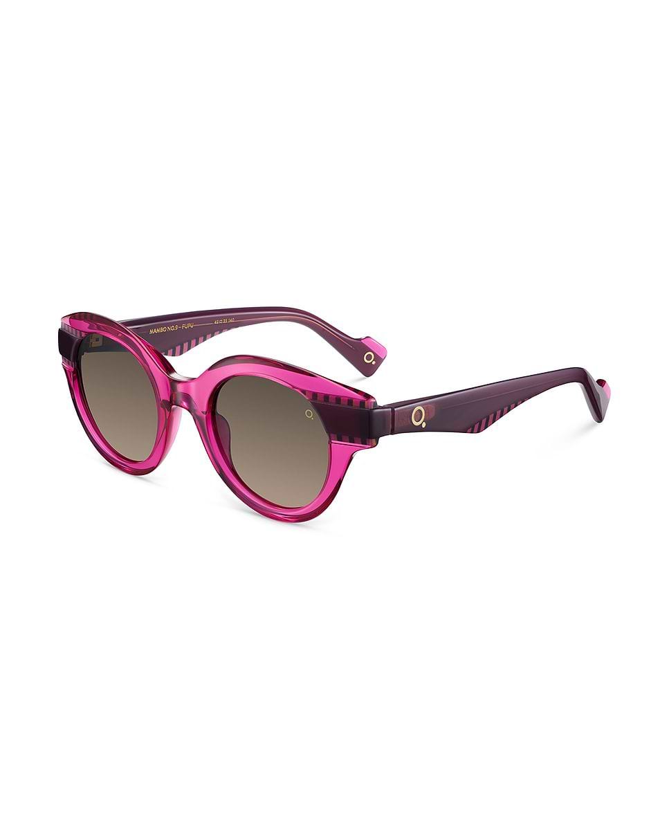 Imagen 2 de Gafas de sol mambo no.9 mujer redonda en acetato natural con lente mineral polarizada - Etnia Barcelona - Lila Lila