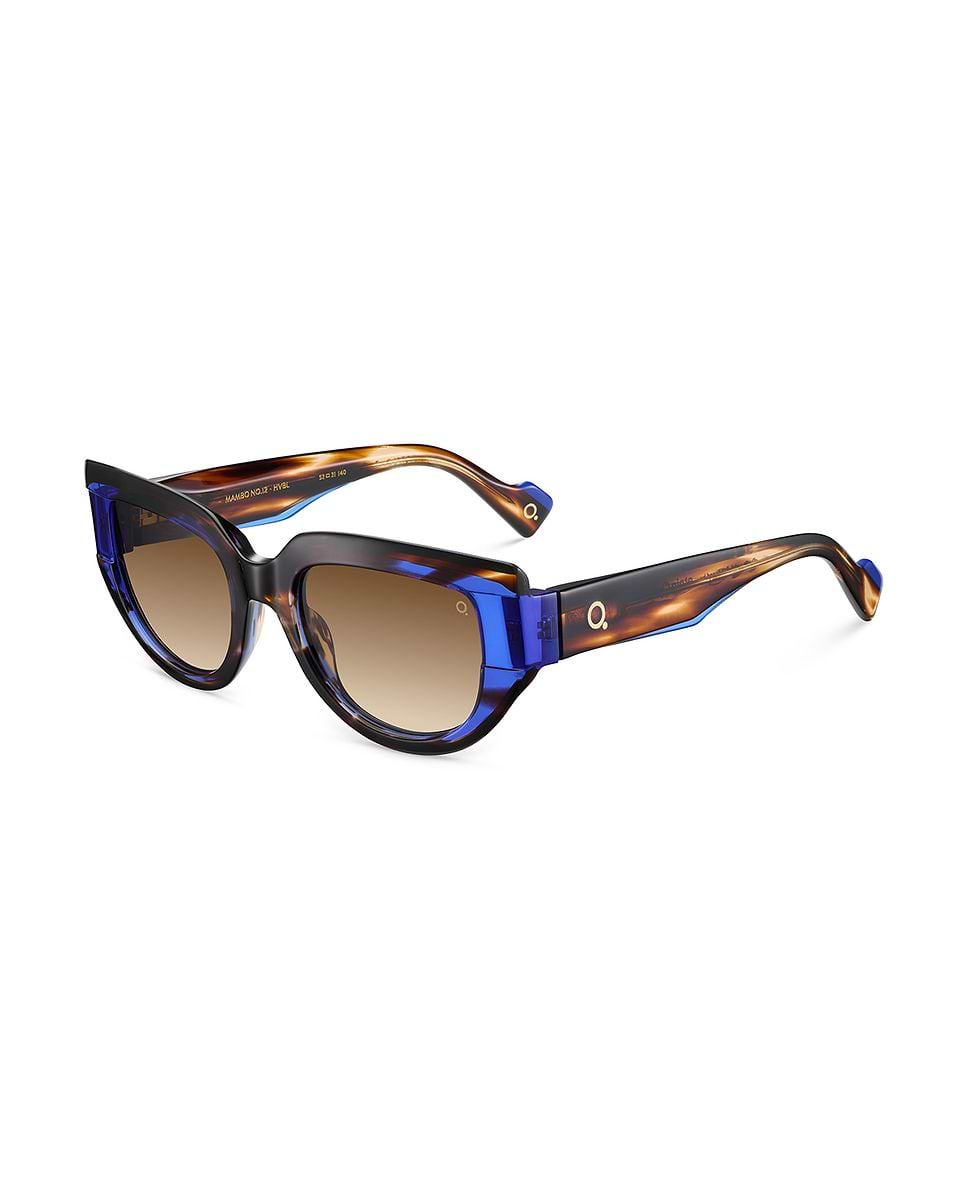 Imagen 2 de Gafas de sol mambo no.12 mujer cat eye en acetato natural con lente mineral fotocromática - Etnia Barcelona - Azul Azul