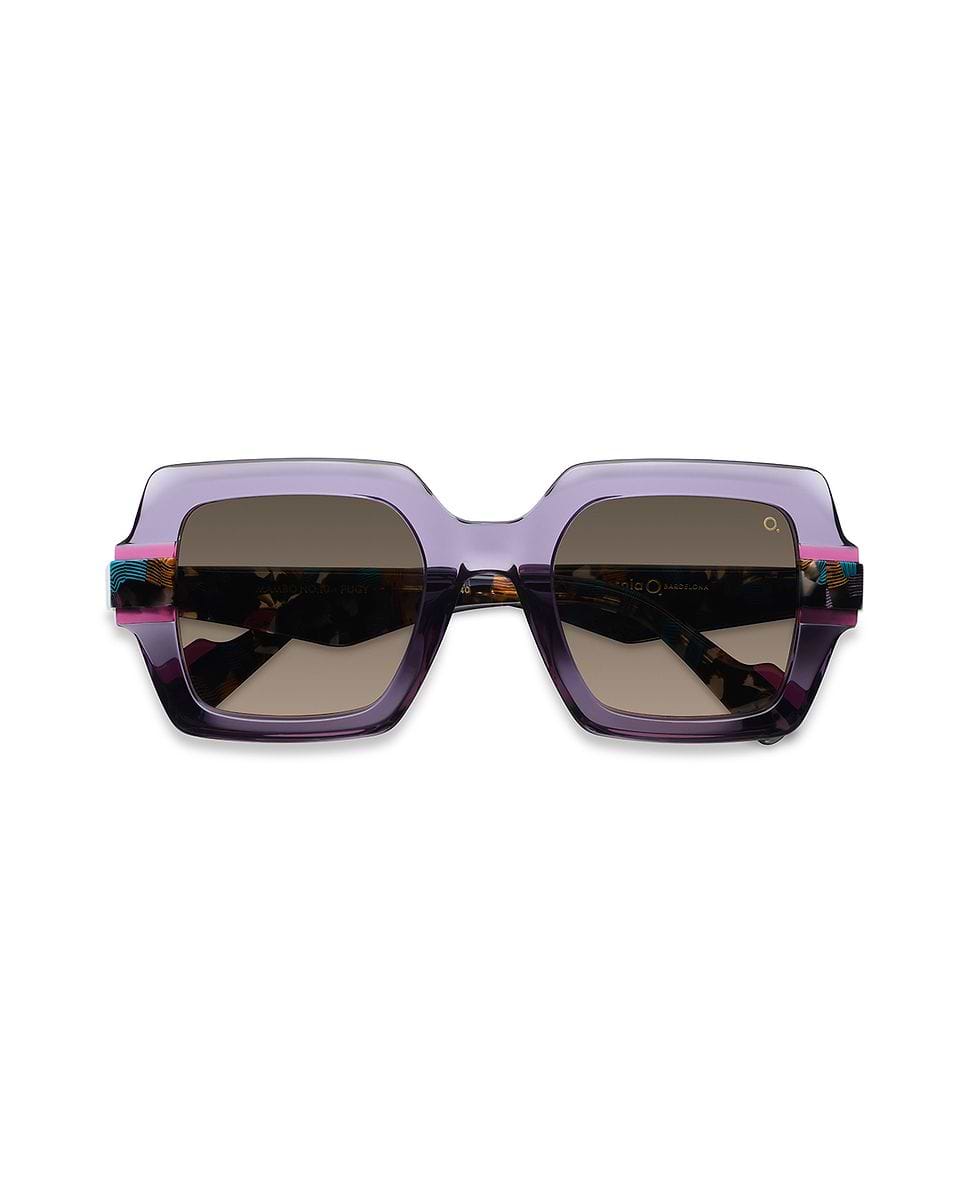 Imagen 1 de Gafas de sol mambo no.10 mujer cuadrada en acetato natural con lente mineral fotocromática Morado