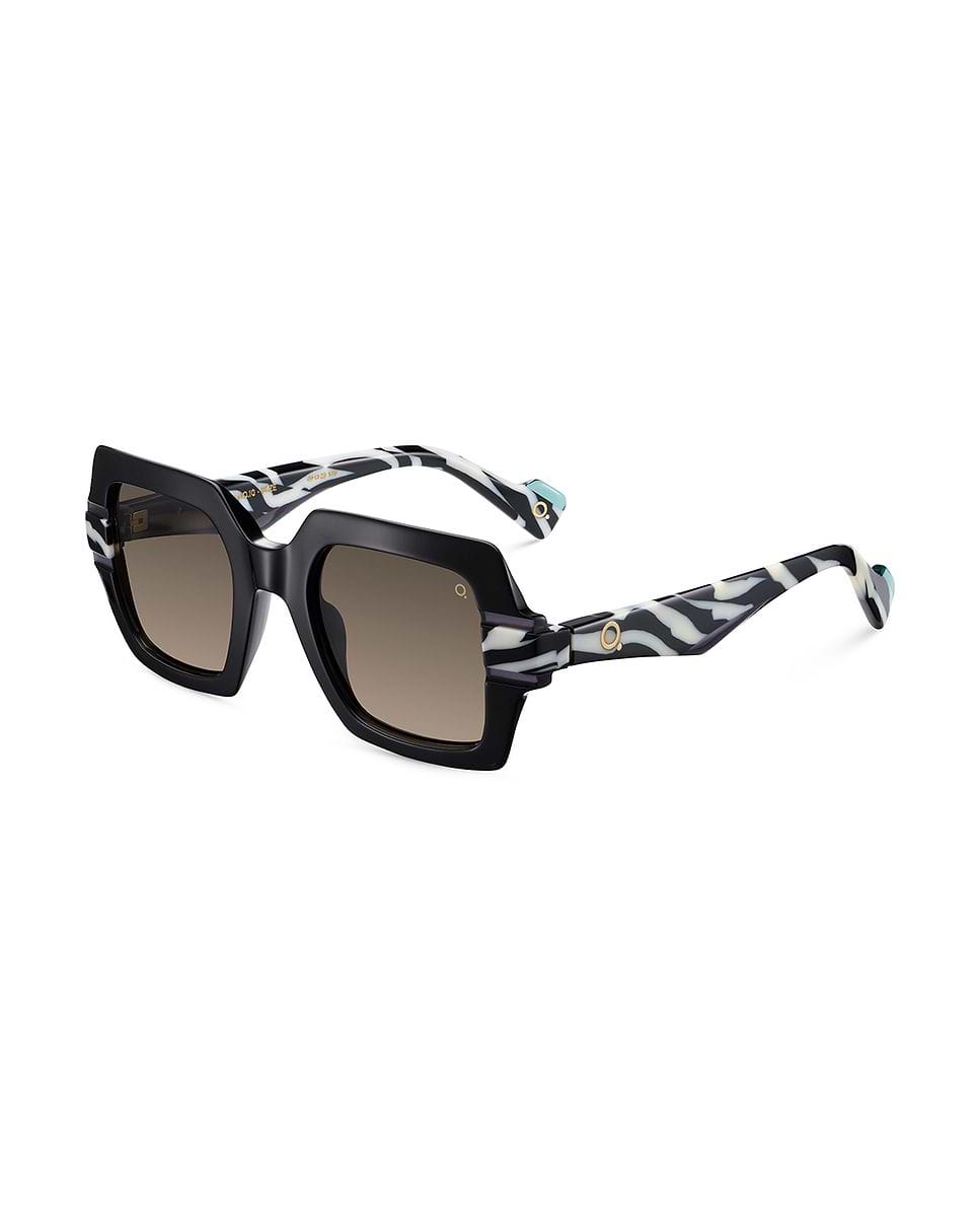 Imagen 2 de Gafas de sol mambo no.10 mujer cuadrada en acetato natural con lente mineral fotocromática - Etnia Barcelona - Negro / Blanco Negro / Blanco