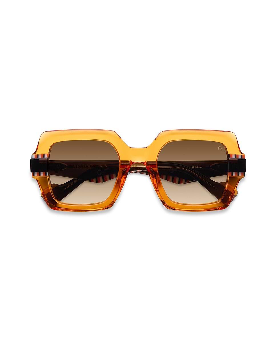 Imagen 1 de Gafas de sol mambo no.10 mujer cuadrada en acetato natural con lente mineral fotocromática - Etnia Barcelona - Marrón / Naranja Marrón / Naranja