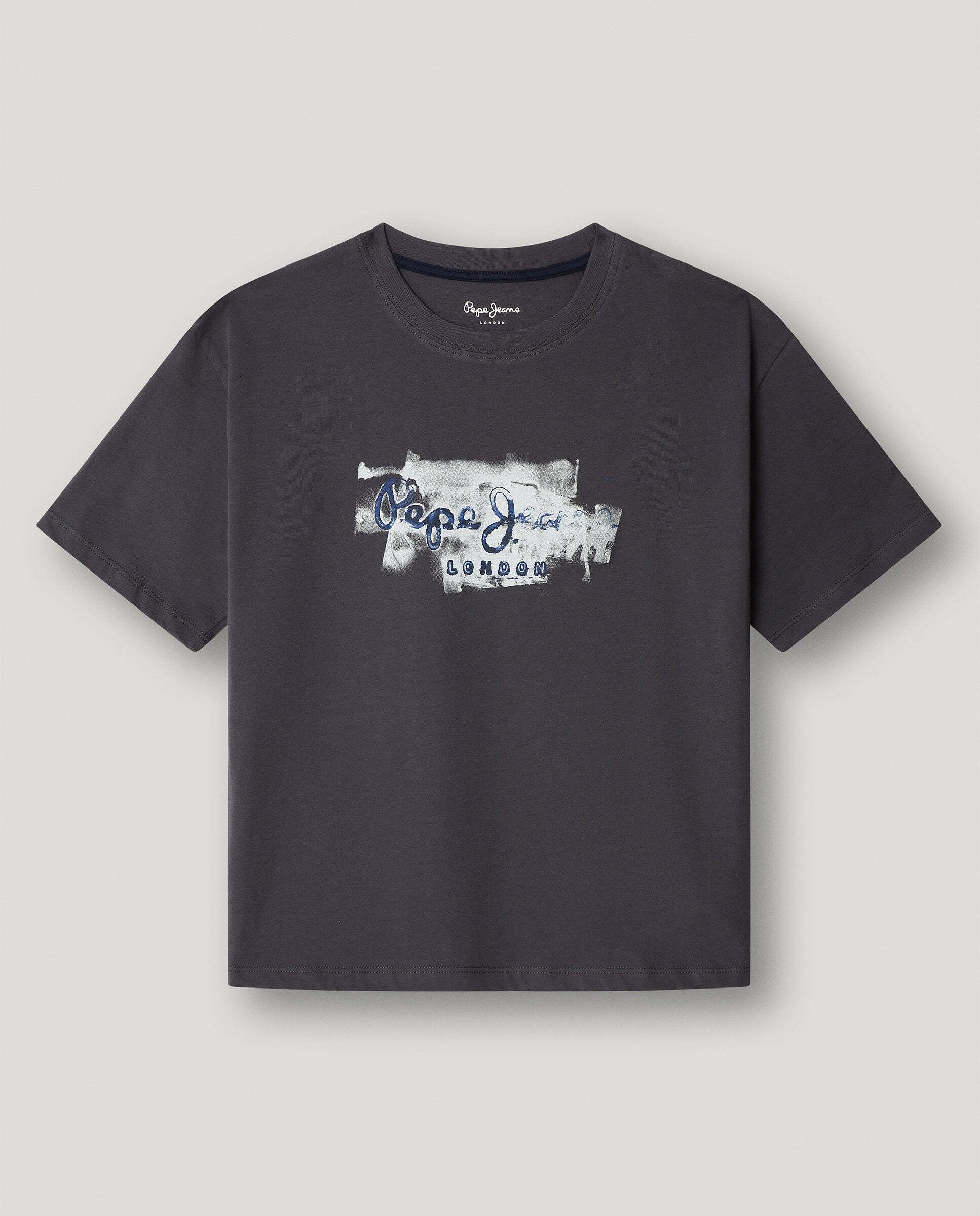 Imagen 0 de Camiseta de niño con logo estampado fit relaxed Gris