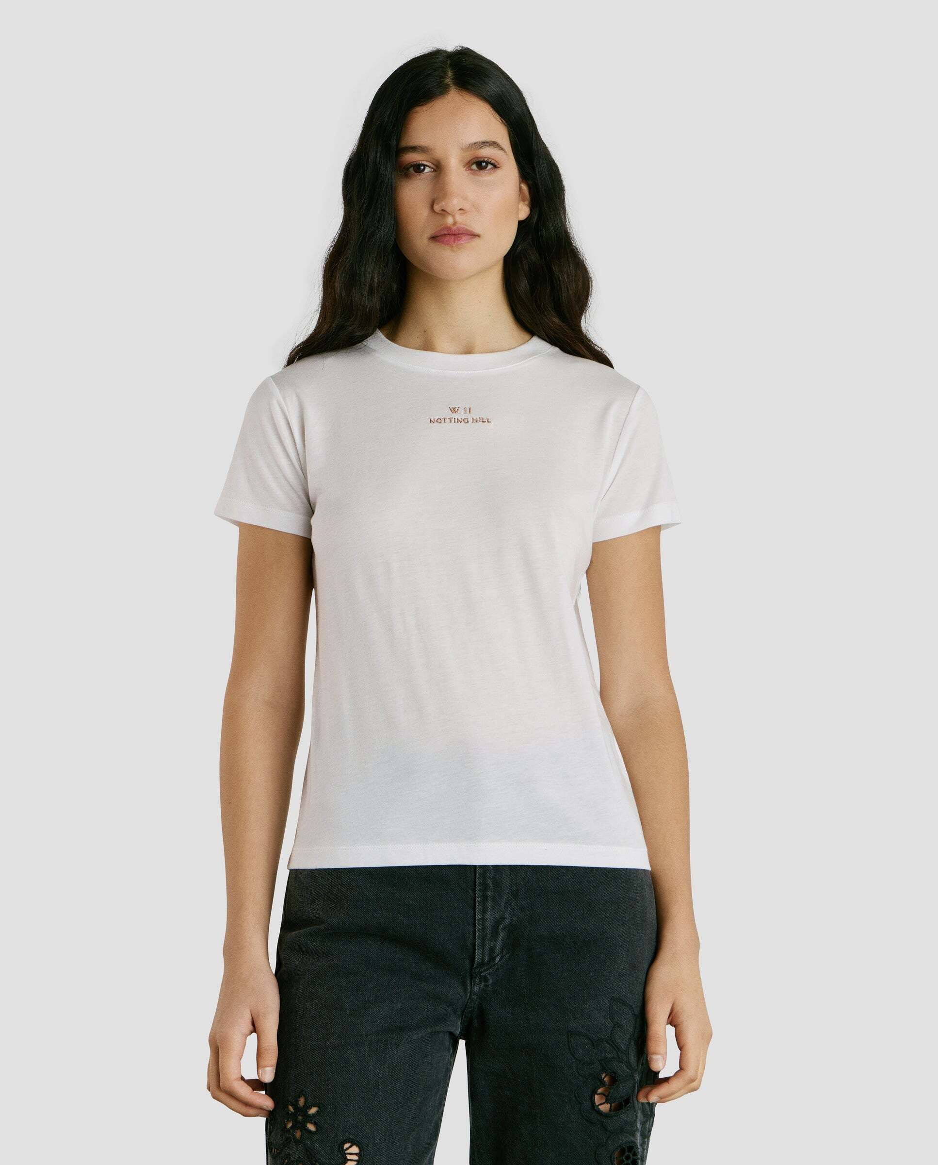 Pepe Jeans - W11 - camiseta de mujer logo bordado.