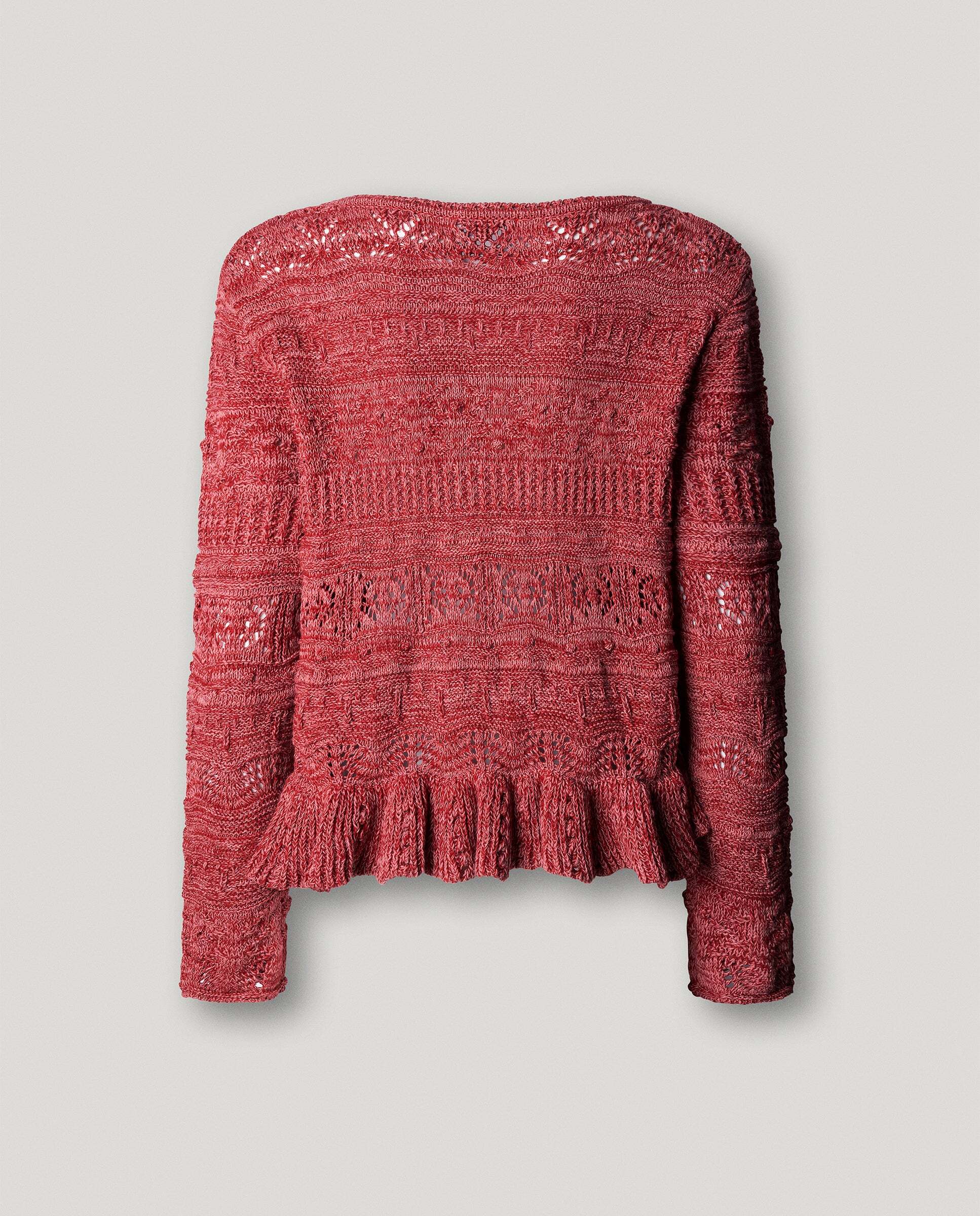 Jersey de mujer mouliné cuello redondo - Pepe Jeans - Rosa Rosa-8