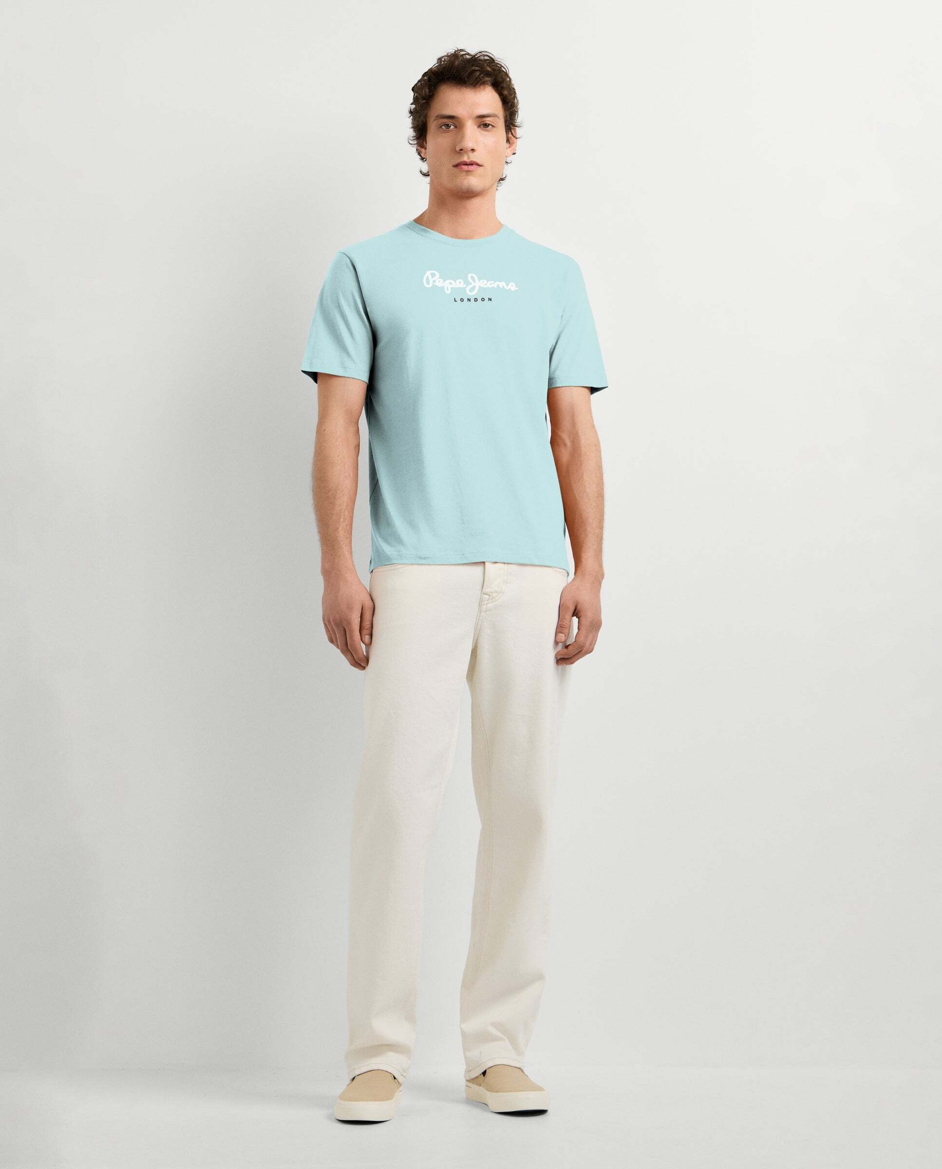 Camiseta de hombre logo estampado fit regular - Pepe Jeans - Azul Azul-2