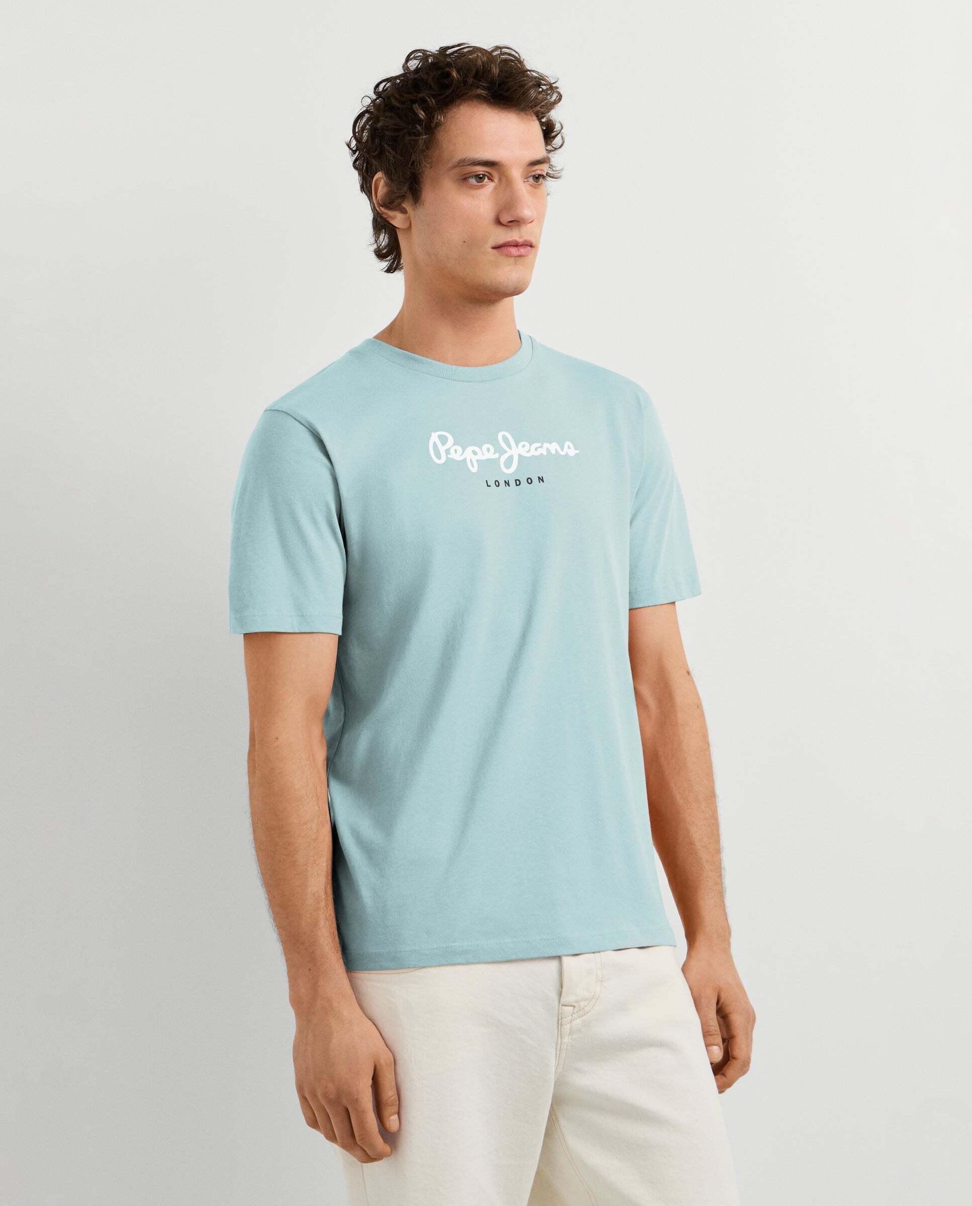 Camiseta de hombre logo estampado fit regular - Pepe Jeans - Azul Azul-5
