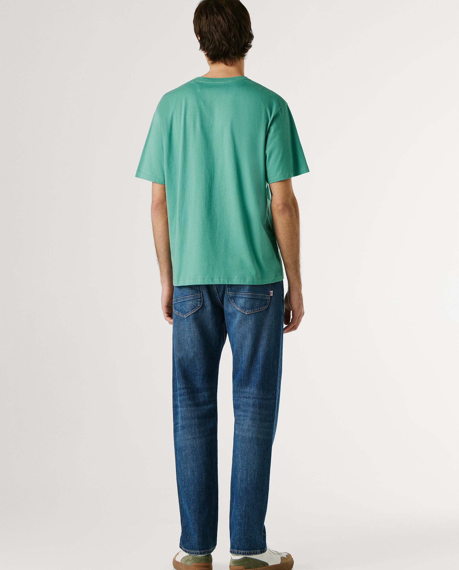 Camiseta de hombre logo estampado fit regular - Pepe Jeans - Verde grisáceo Verde grisáceo-3