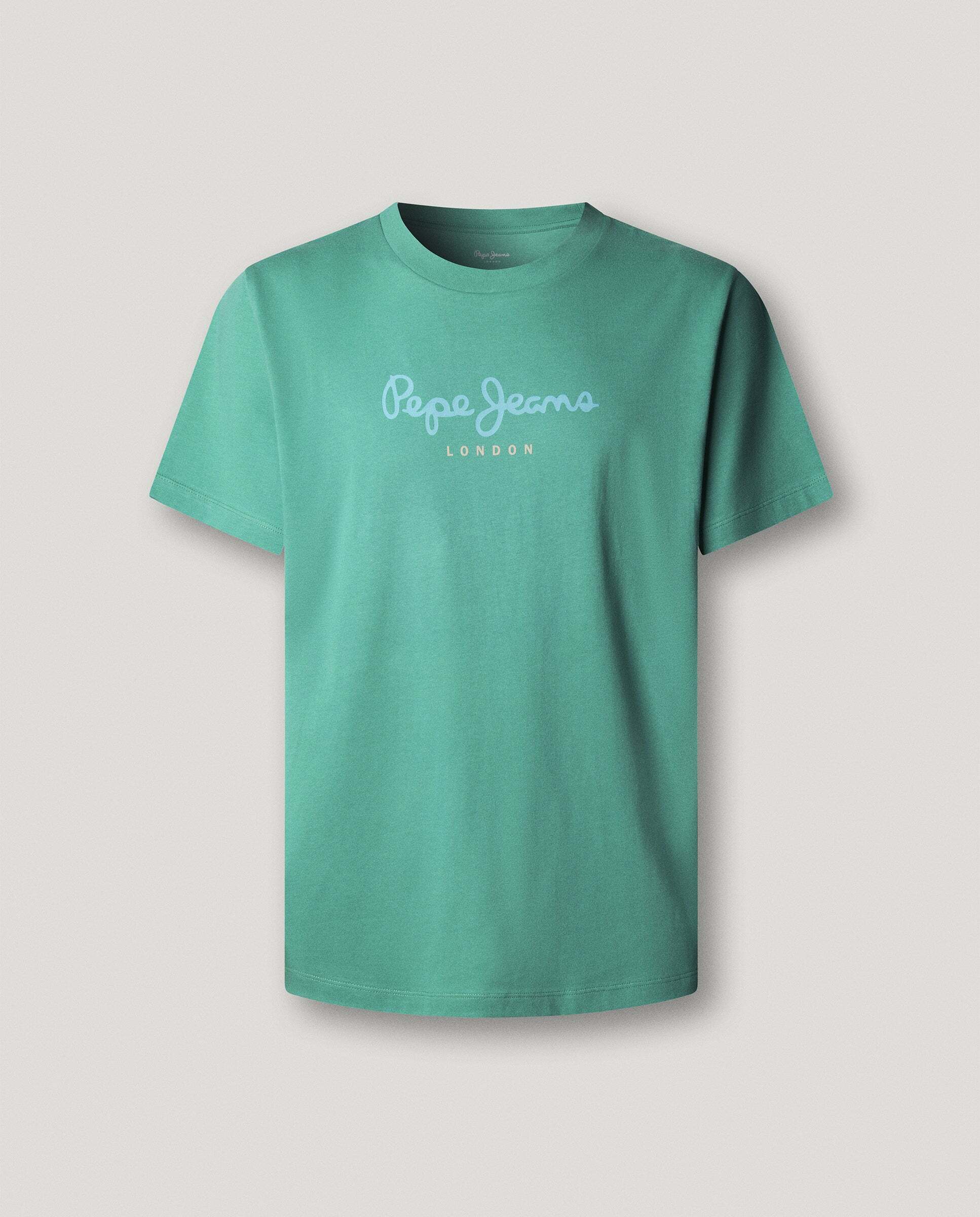 Camiseta de hombre logo estampado fit regular - Pepe Jeans - Verde grisáceo Verde grisáceo-9