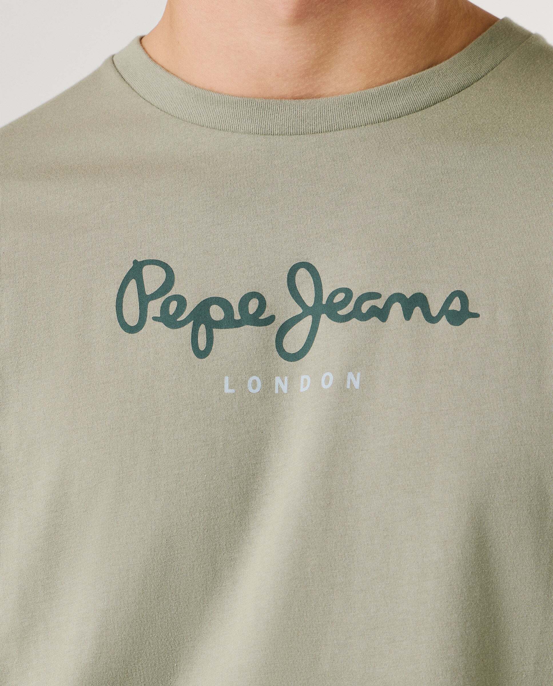 Camiseta de hombre logo estampado fit regular - Pepe Jeans - Verde Verde-5