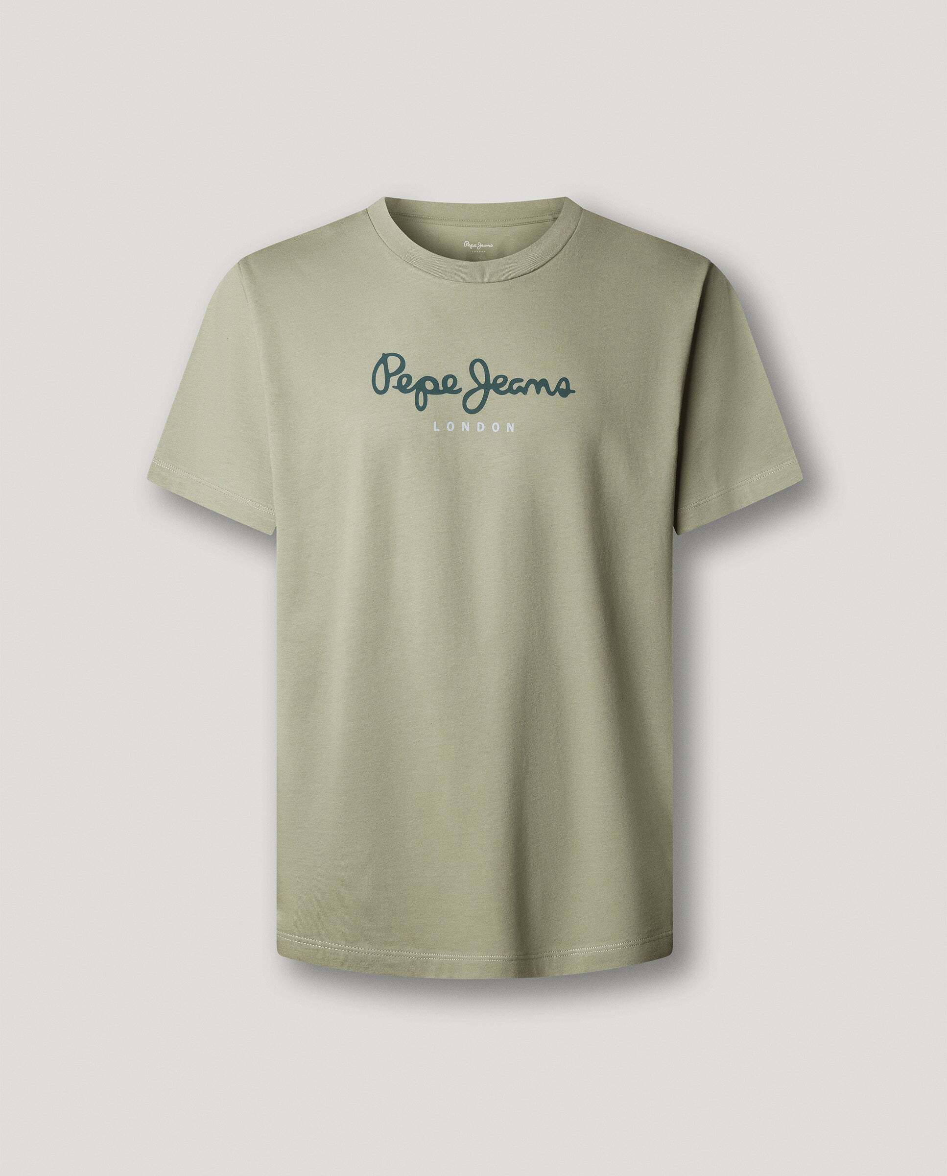 Camiseta de hombre logo estampado fit regular - Pepe Jeans - Verde Verde-9