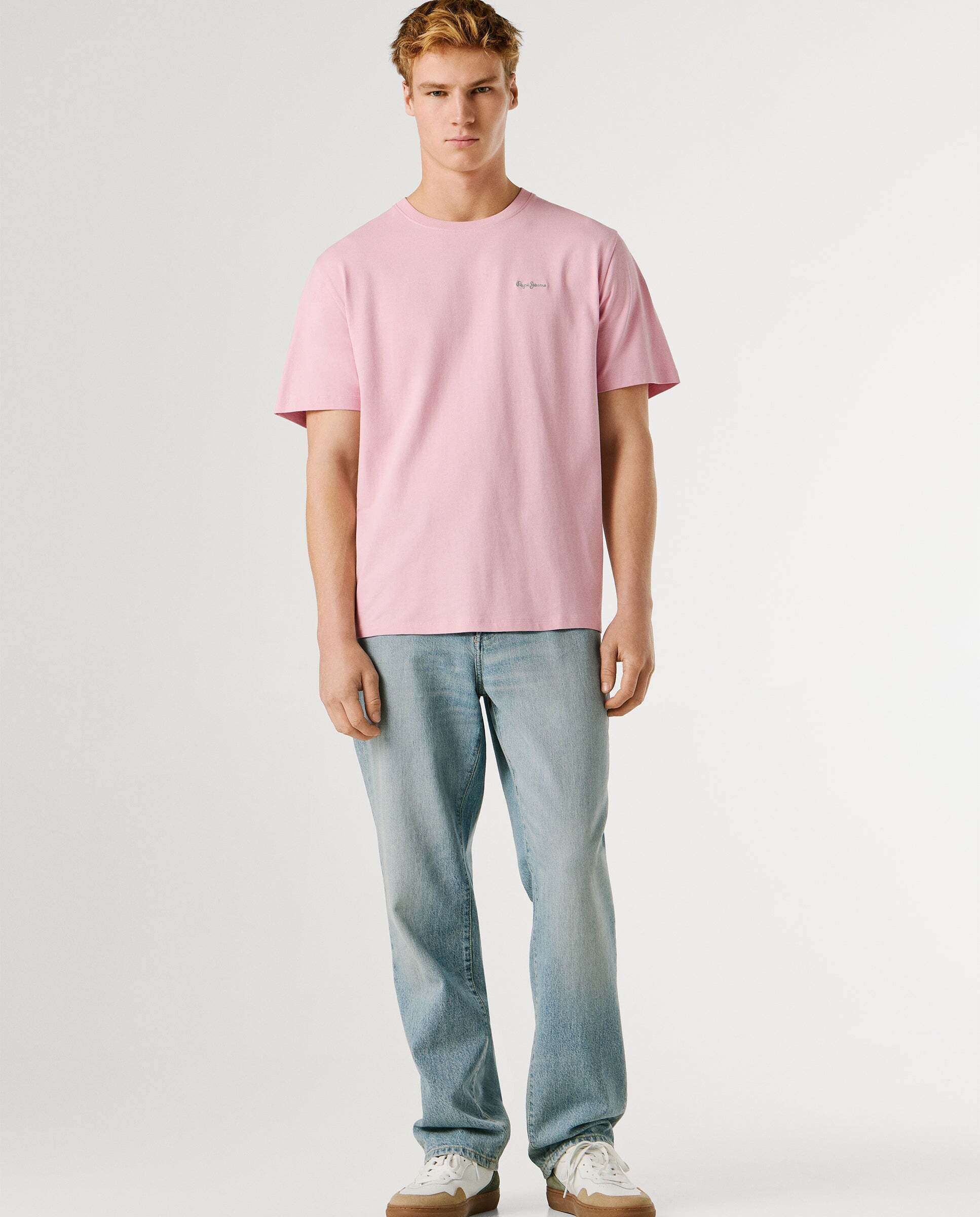 Camiseta de hombre logo estampado fit regular - Pepe Jeans - Rosa Rosa-2