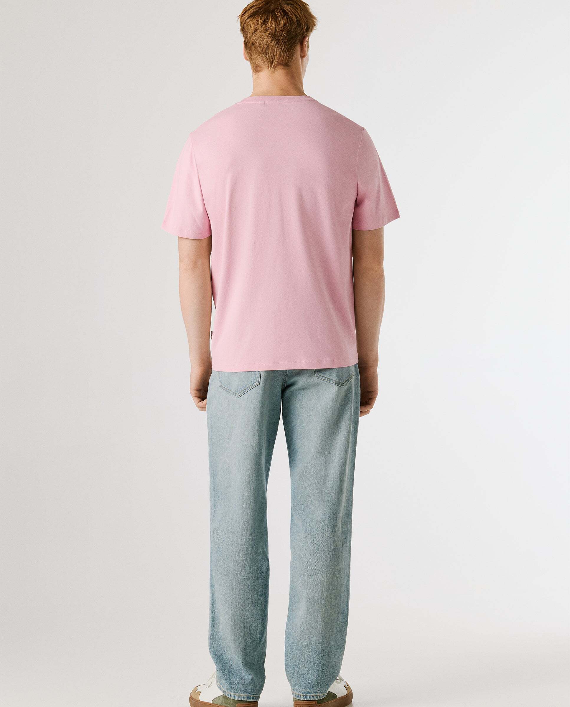 Camiseta de hombre logo estampado fit regular - Pepe Jeans - Rosa Rosa-3