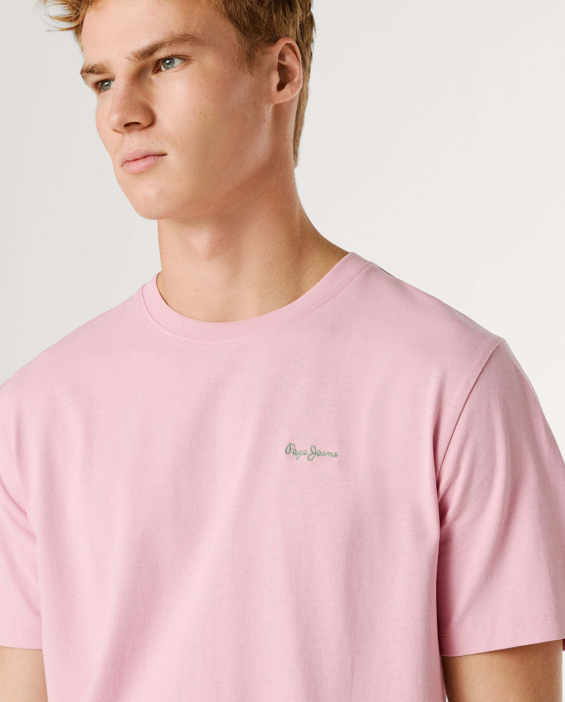 Camiseta de hombre logo estampado fit regular - Pepe Jeans - Rosa Rosa-4