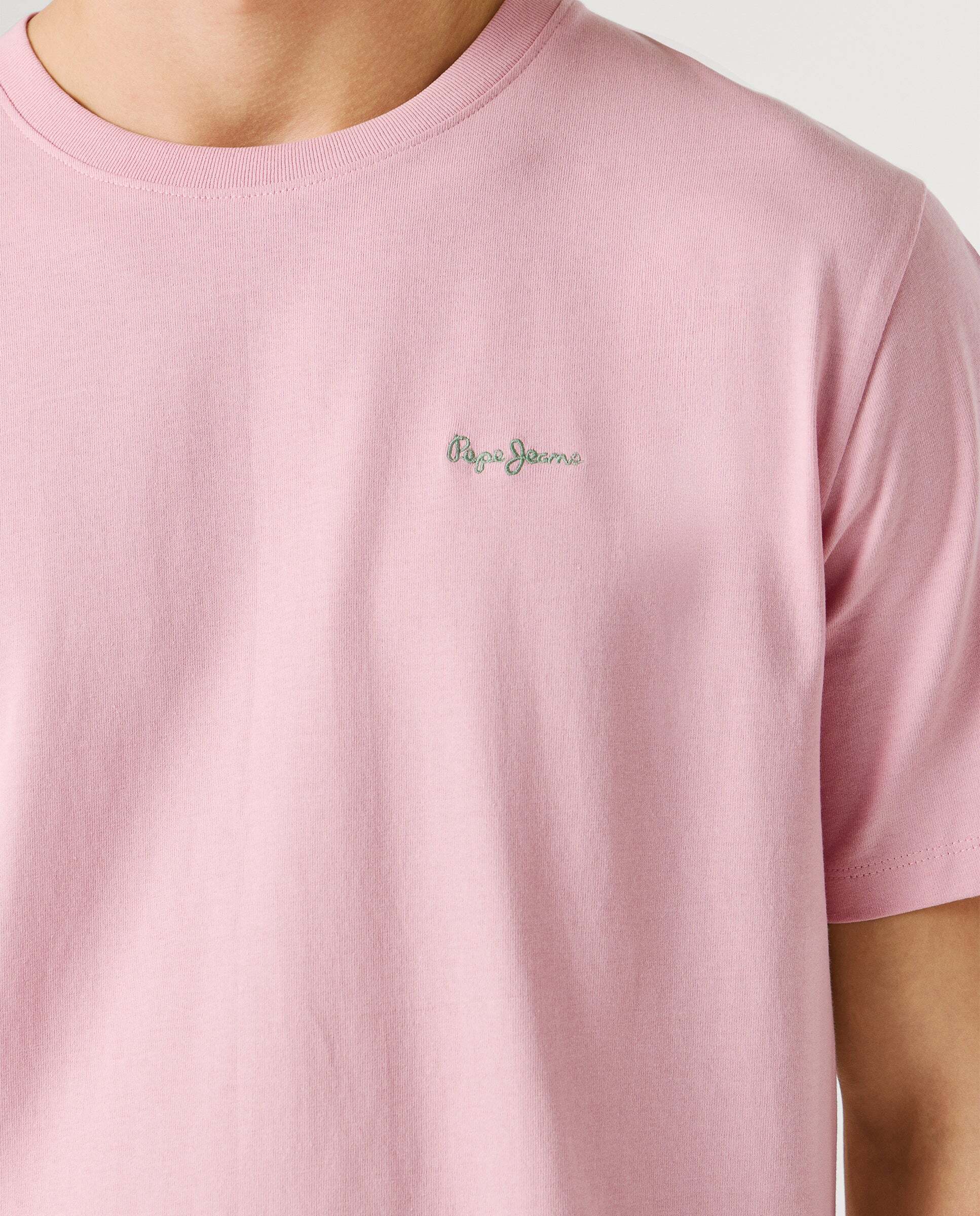 Camiseta de hombre logo estampado fit regular - Pepe Jeans - Rosa Rosa-5