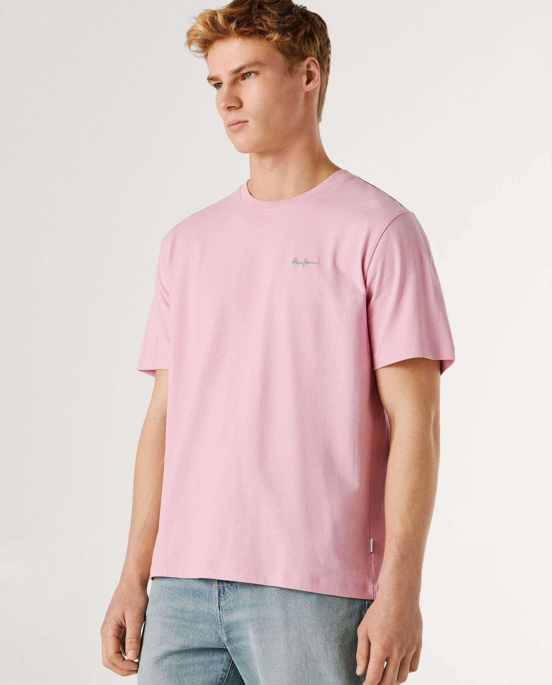 Camiseta de hombre logo estampado fit regular - Pepe Jeans - Rosa Rosa-6