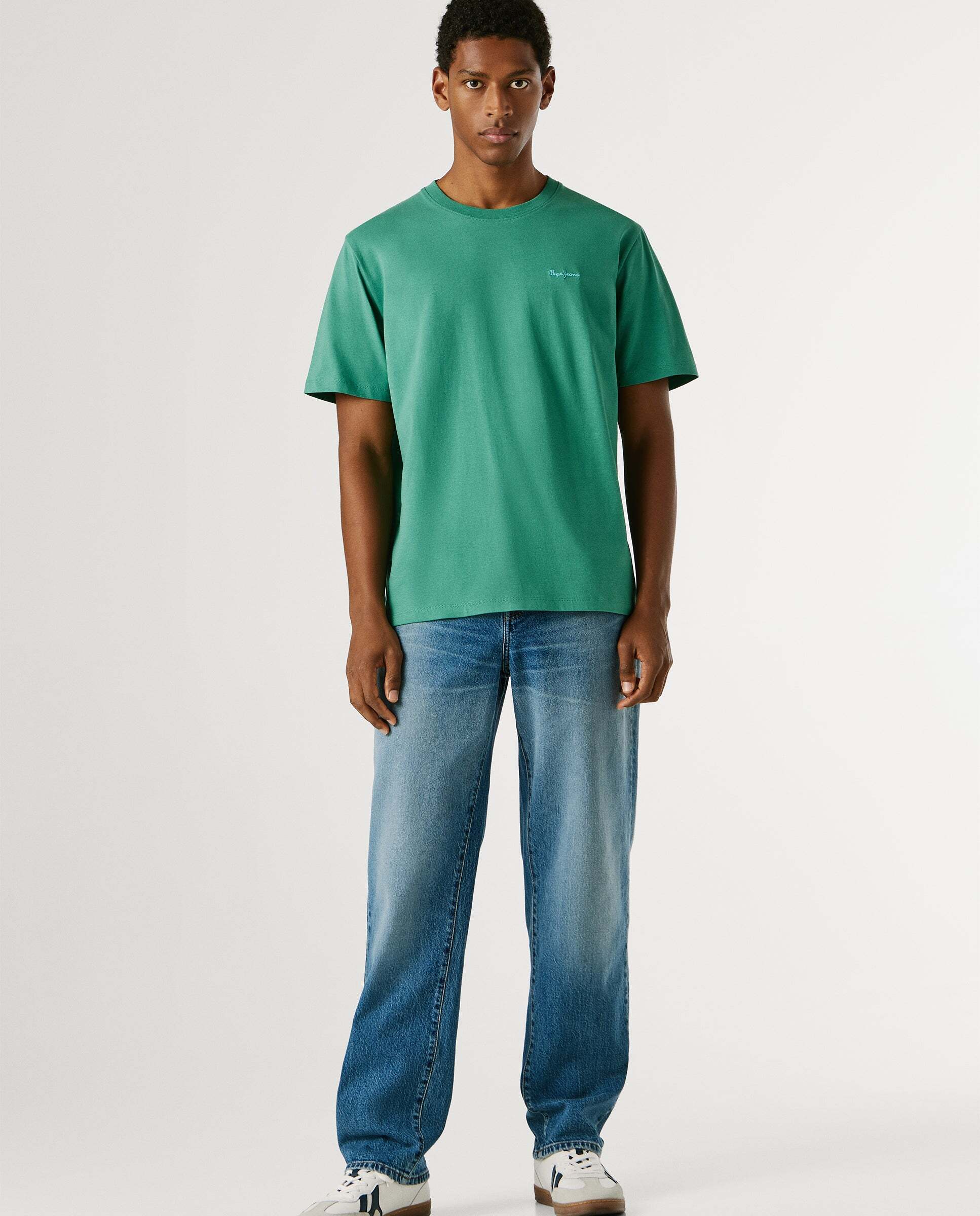 Camiseta de hombre logo estampado fit regular - Pepe Jeans - Verde grisáceo Verde grisáceo-2