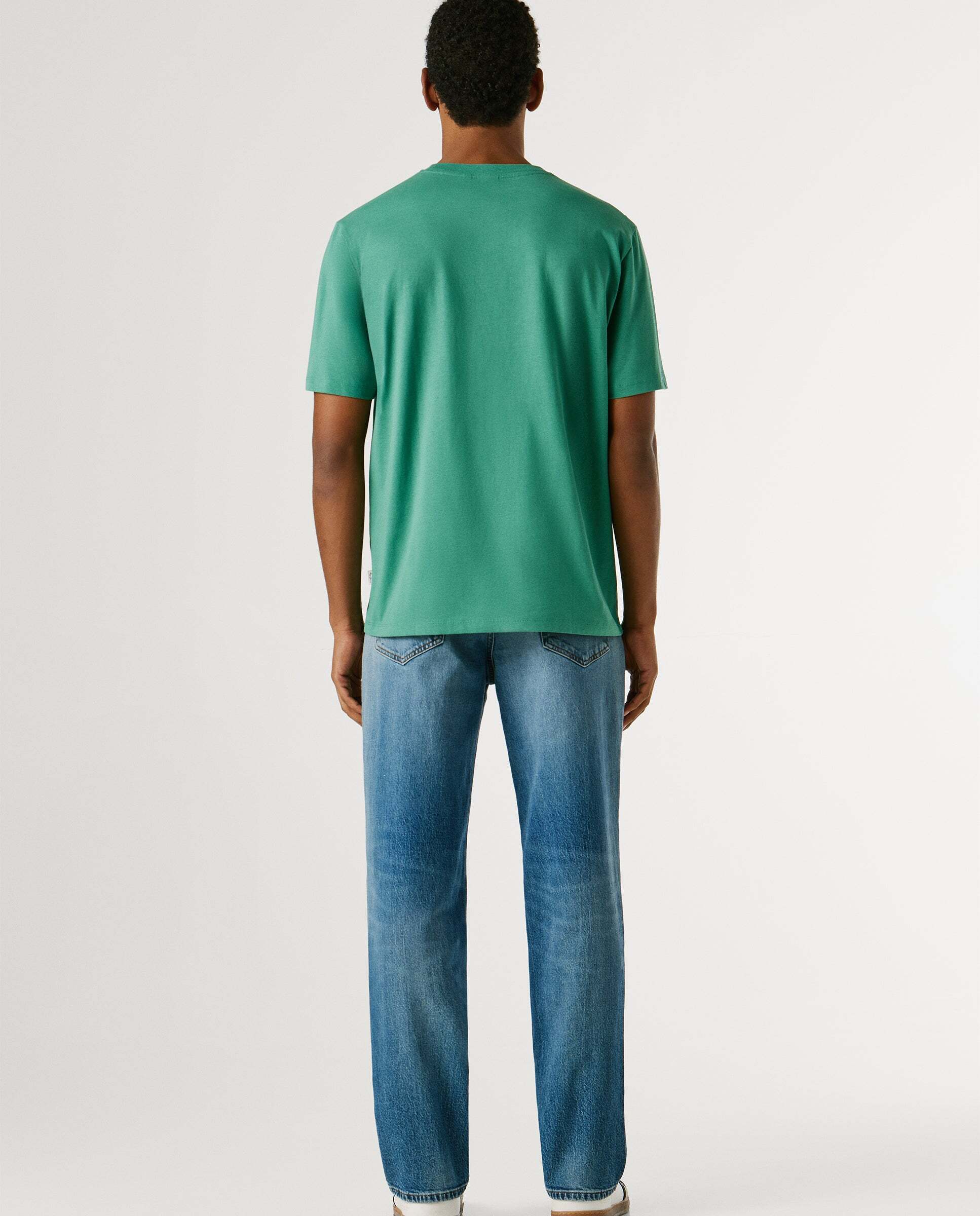 Camiseta de hombre logo estampado fit regular - Pepe Jeans - Verde grisáceo Verde grisáceo-3
