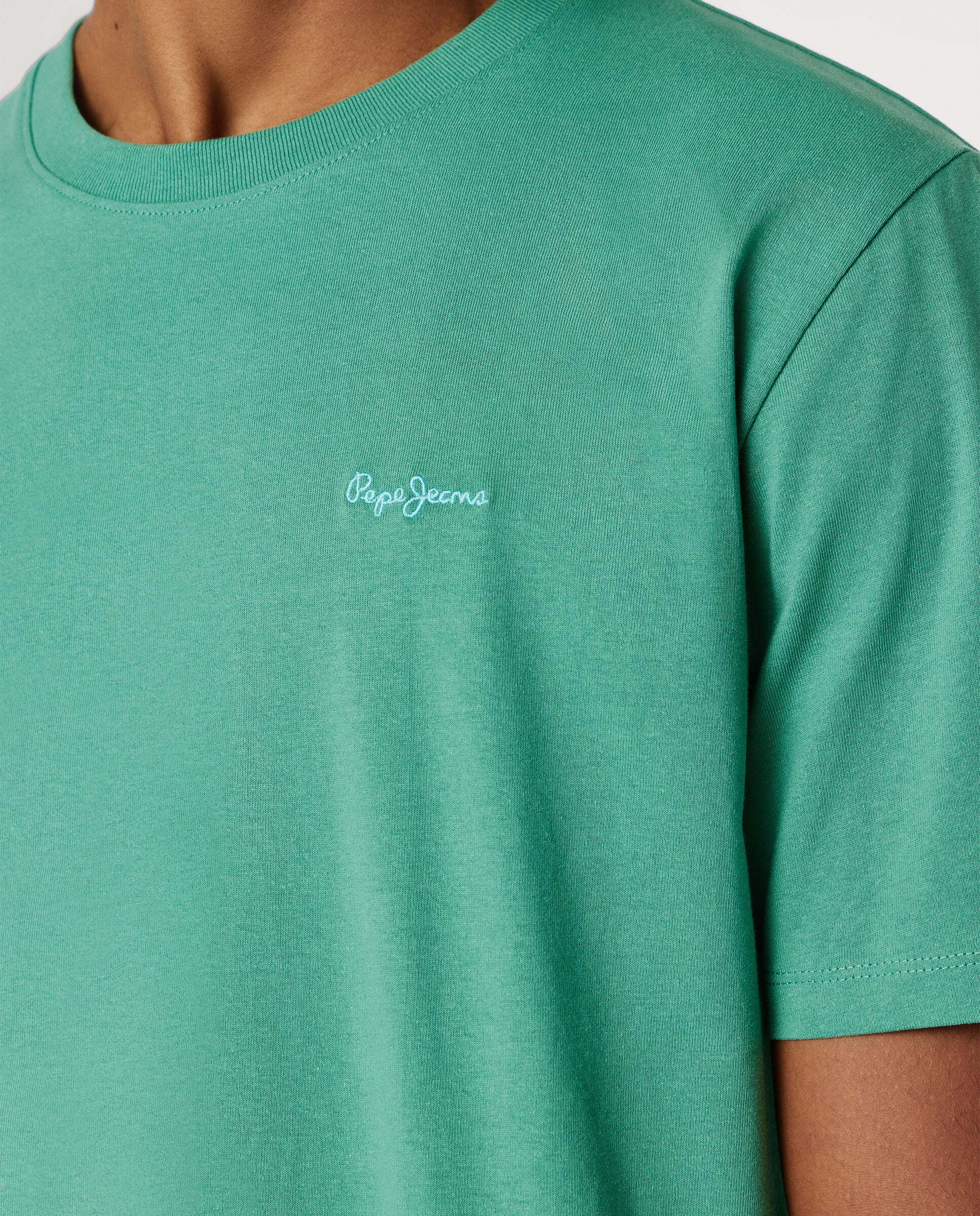 Camiseta de hombre logo estampado fit regular - Pepe Jeans - Verde grisáceo Verde grisáceo-5