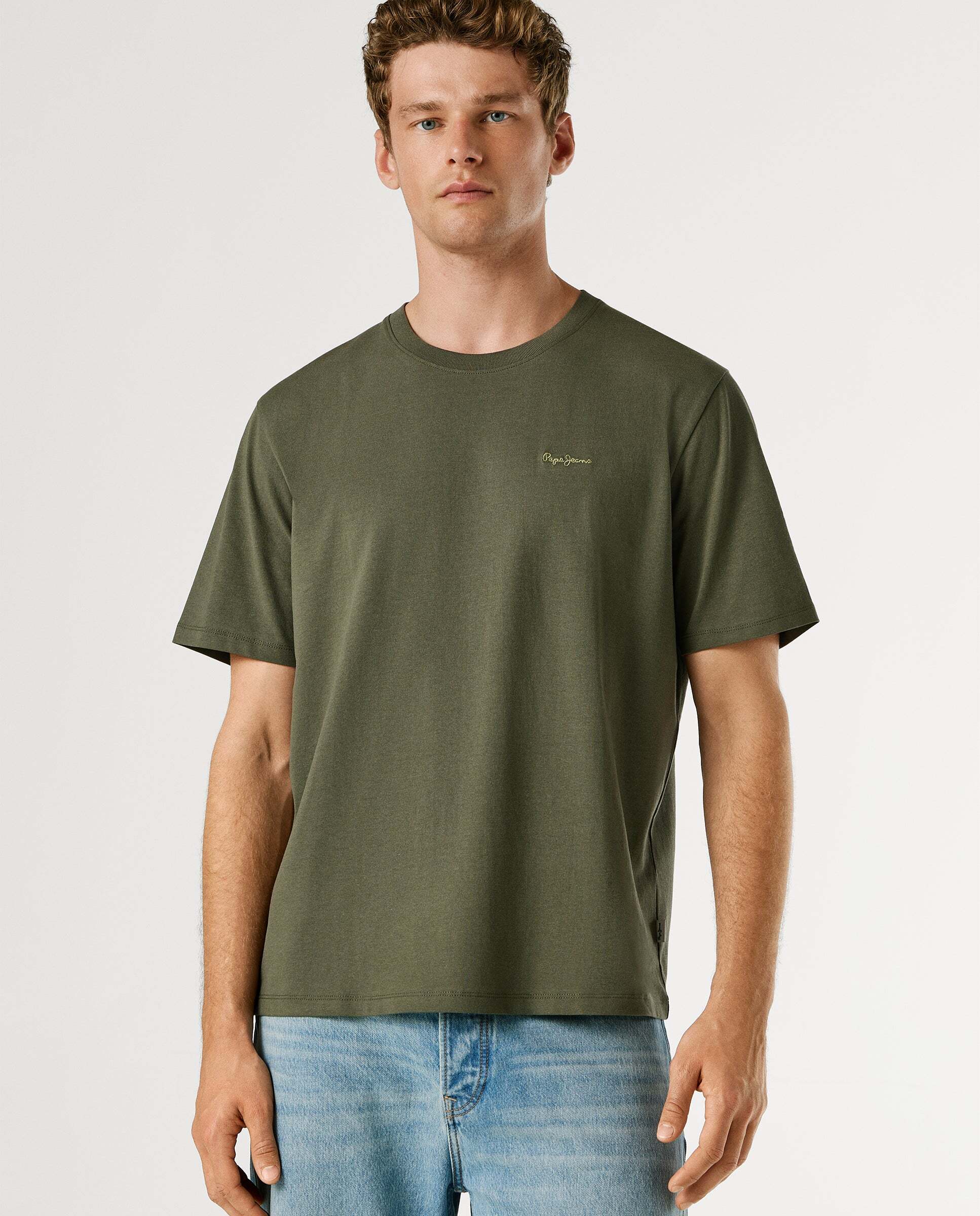 Imagen 0 de Camiseta de hombre logo estampado fit regular Verde