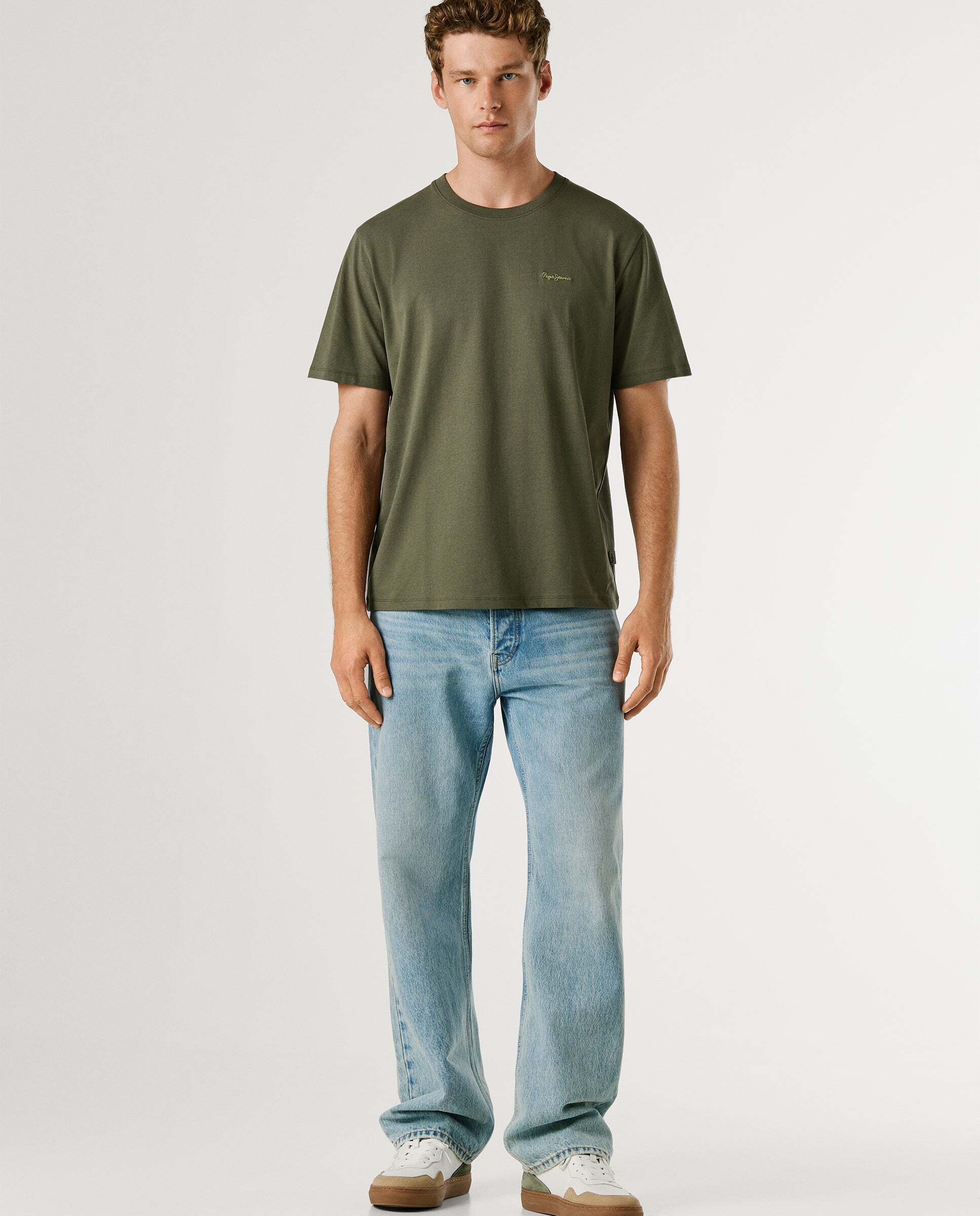 Camiseta de hombre logo estampado fit regular - Pepe Jeans - Verde Verde-2