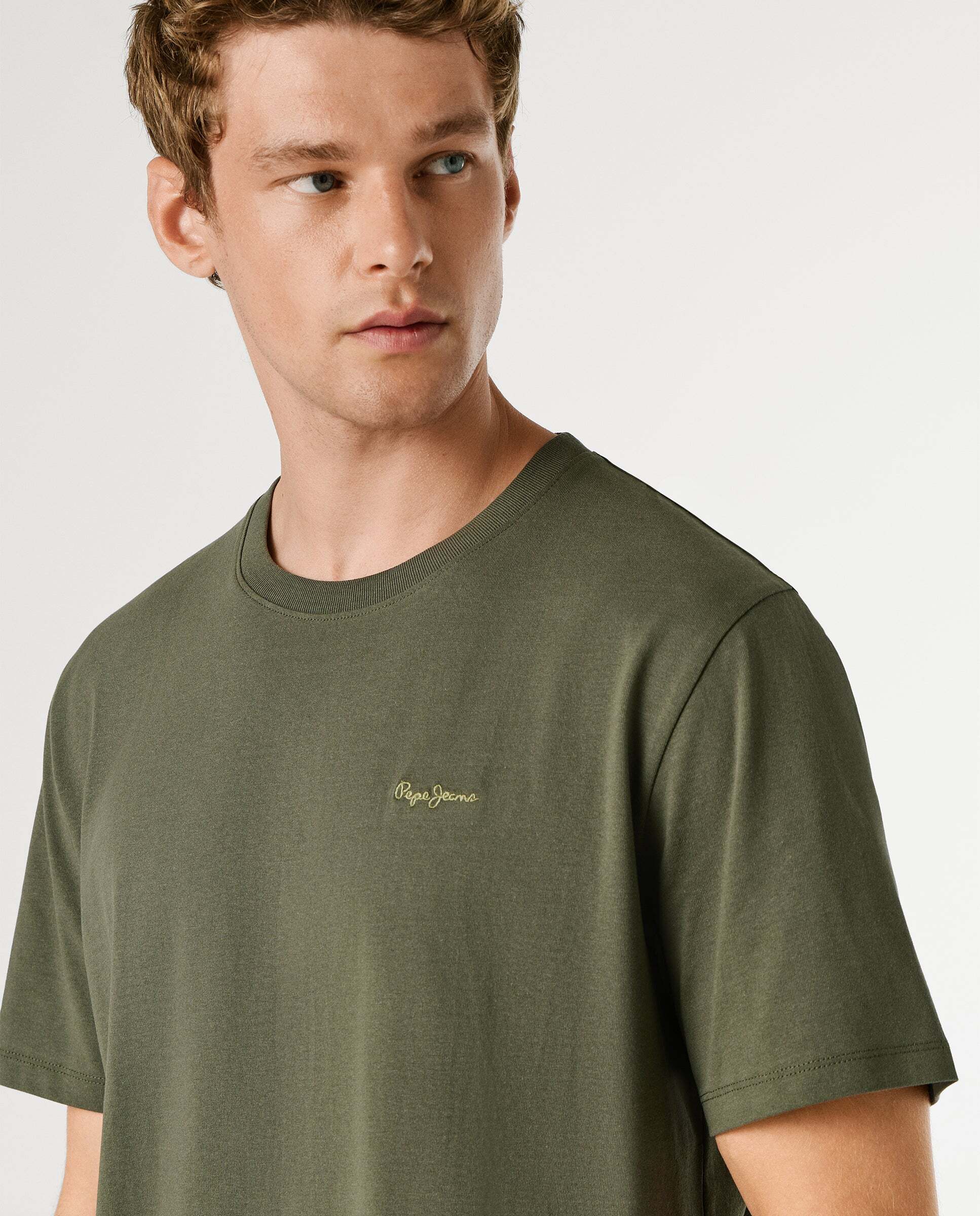Camiseta de hombre logo estampado fit regular - Pepe Jeans - Verde Verde-4