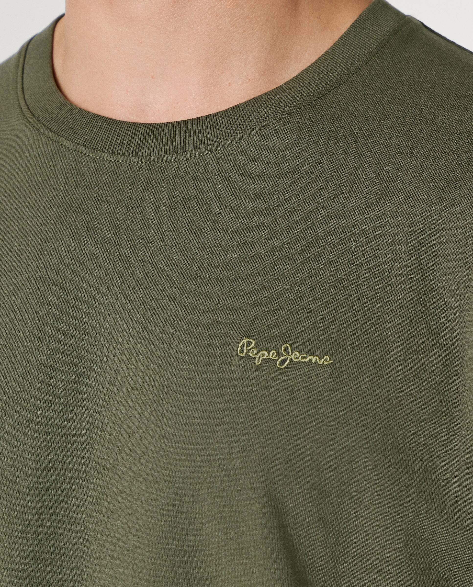 Camiseta de hombre logo estampado fit regular - Pepe Jeans - Verde Verde-5