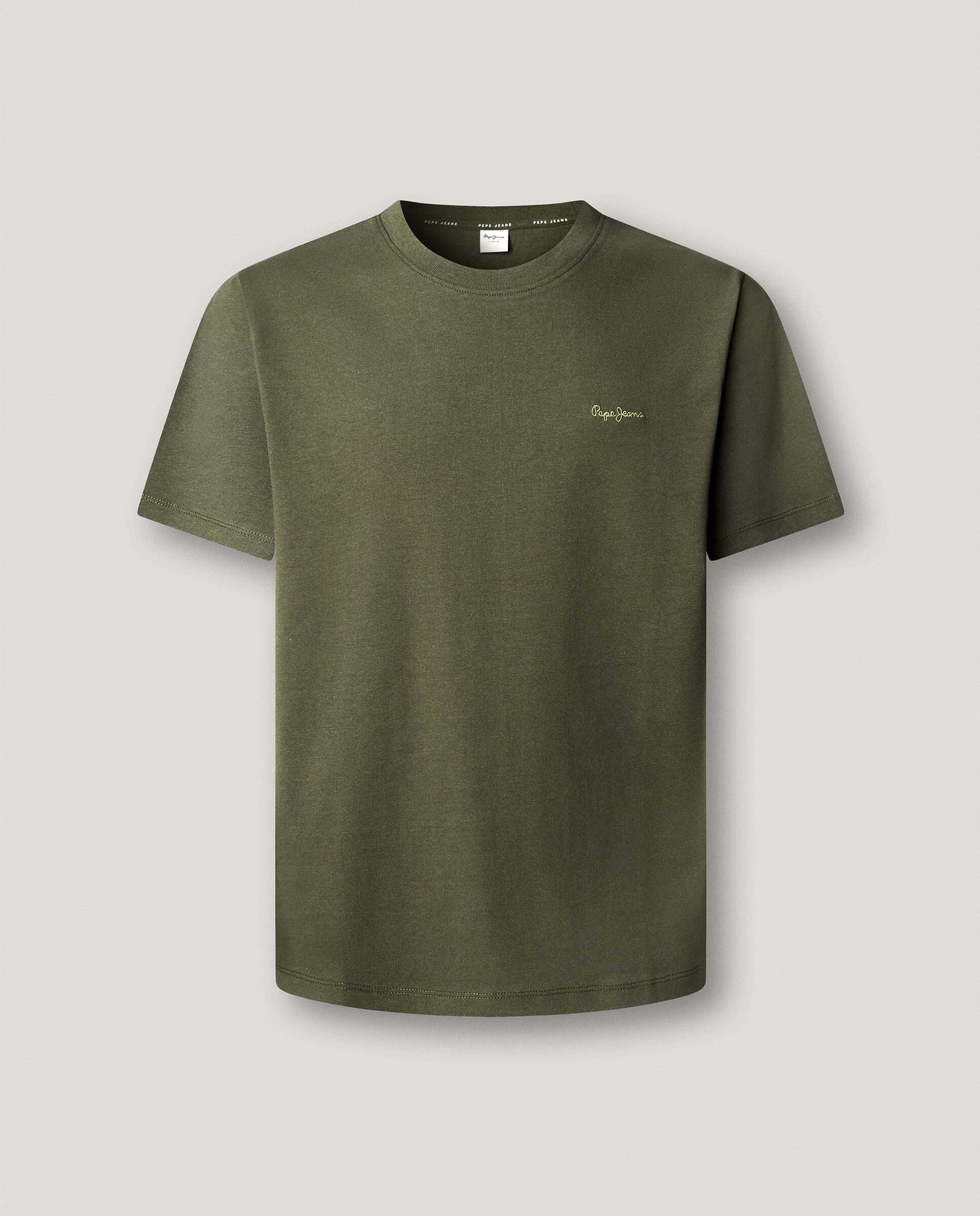 Camiseta de hombre logo estampado fit regular - Pepe Jeans - Verde Verde-9