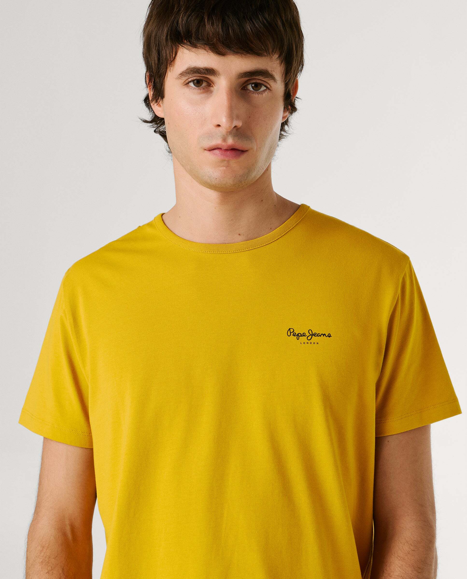 Camiseta de hombre ajustada con logotipo - Pepe Jeans - Amarillo Amarillo-4
