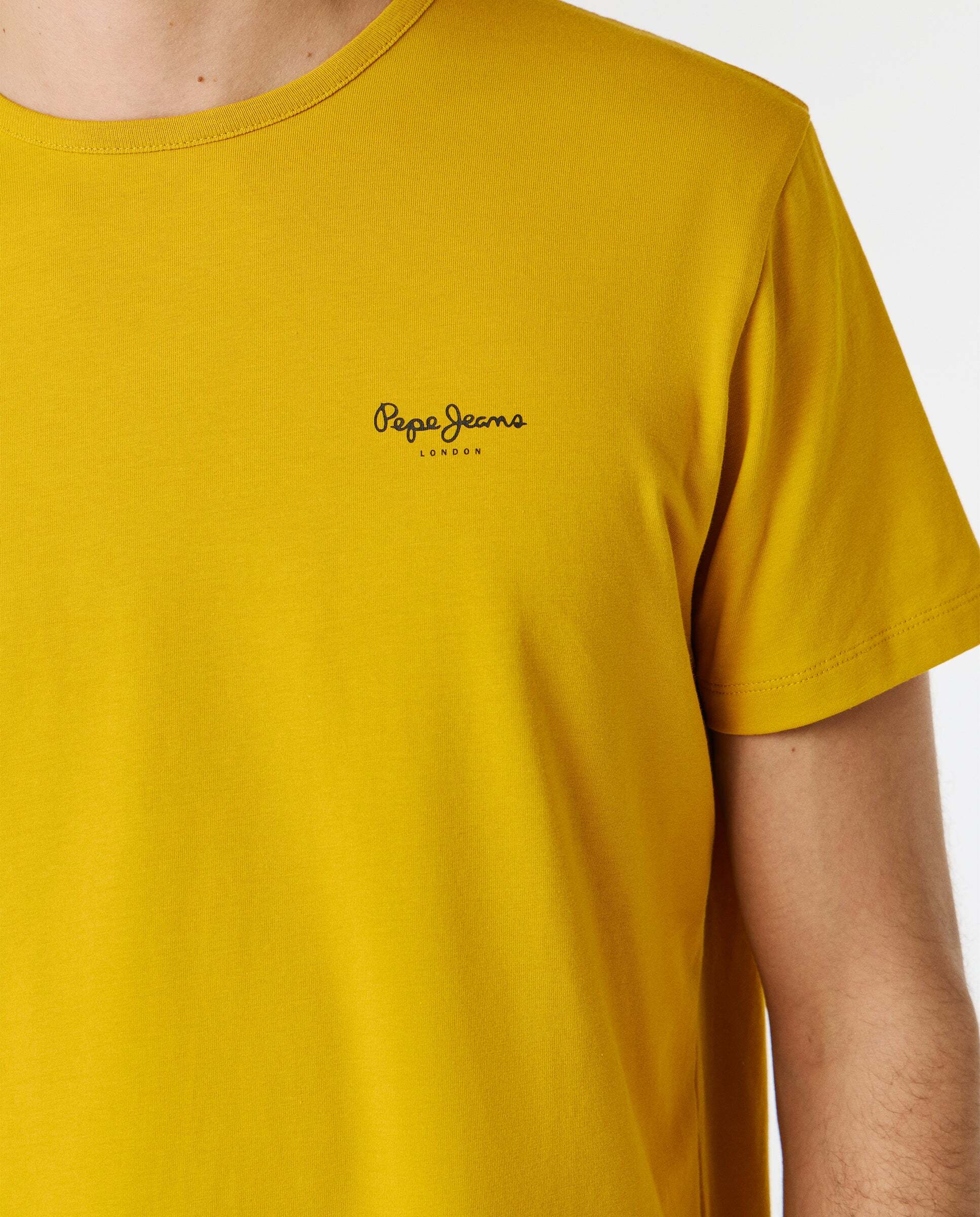 Camiseta de hombre ajustada con logotipo - Pepe Jeans - Amarillo Amarillo-5