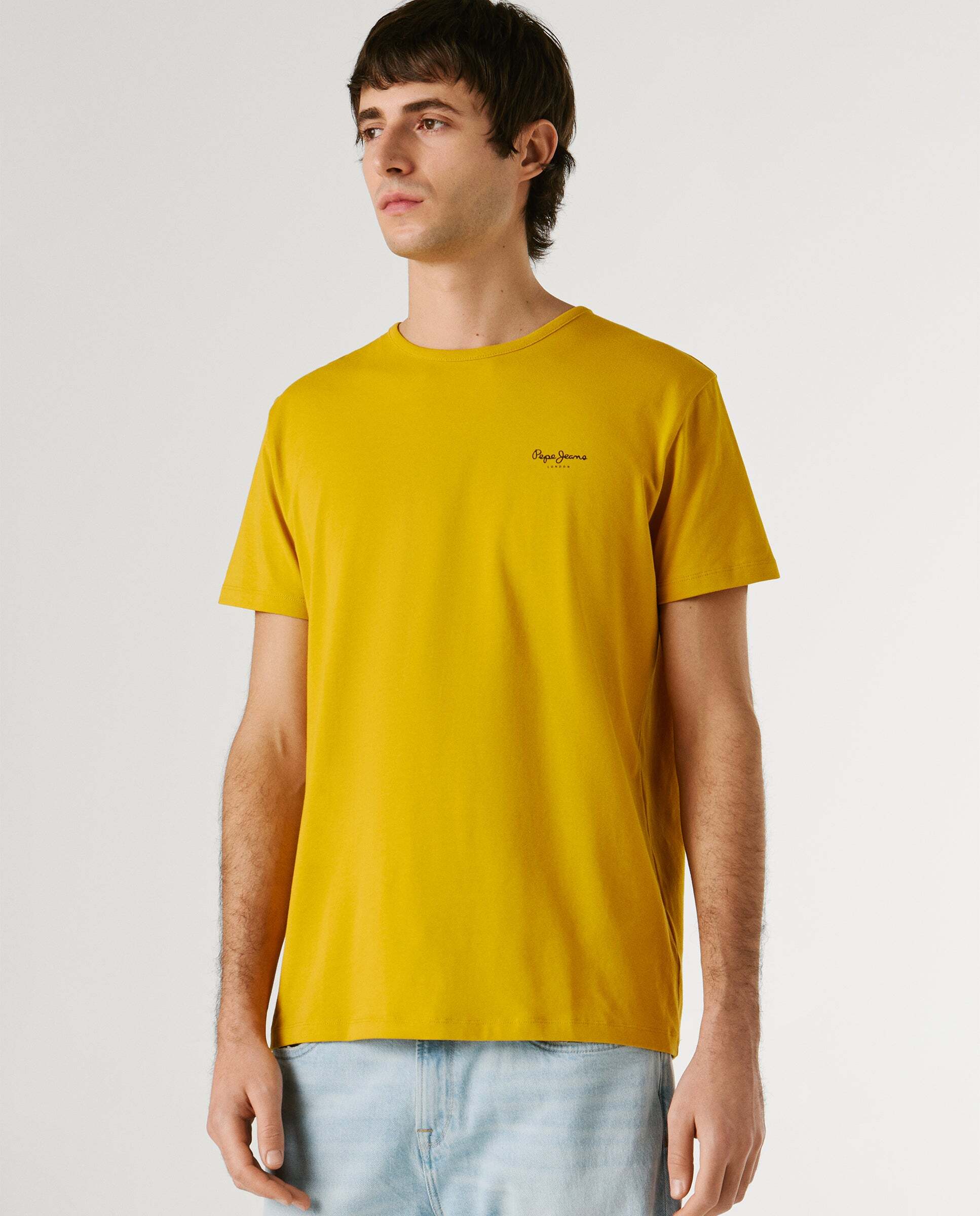 Camiseta de hombre ajustada con logotipo - Pepe Jeans - Amarillo Amarillo-6