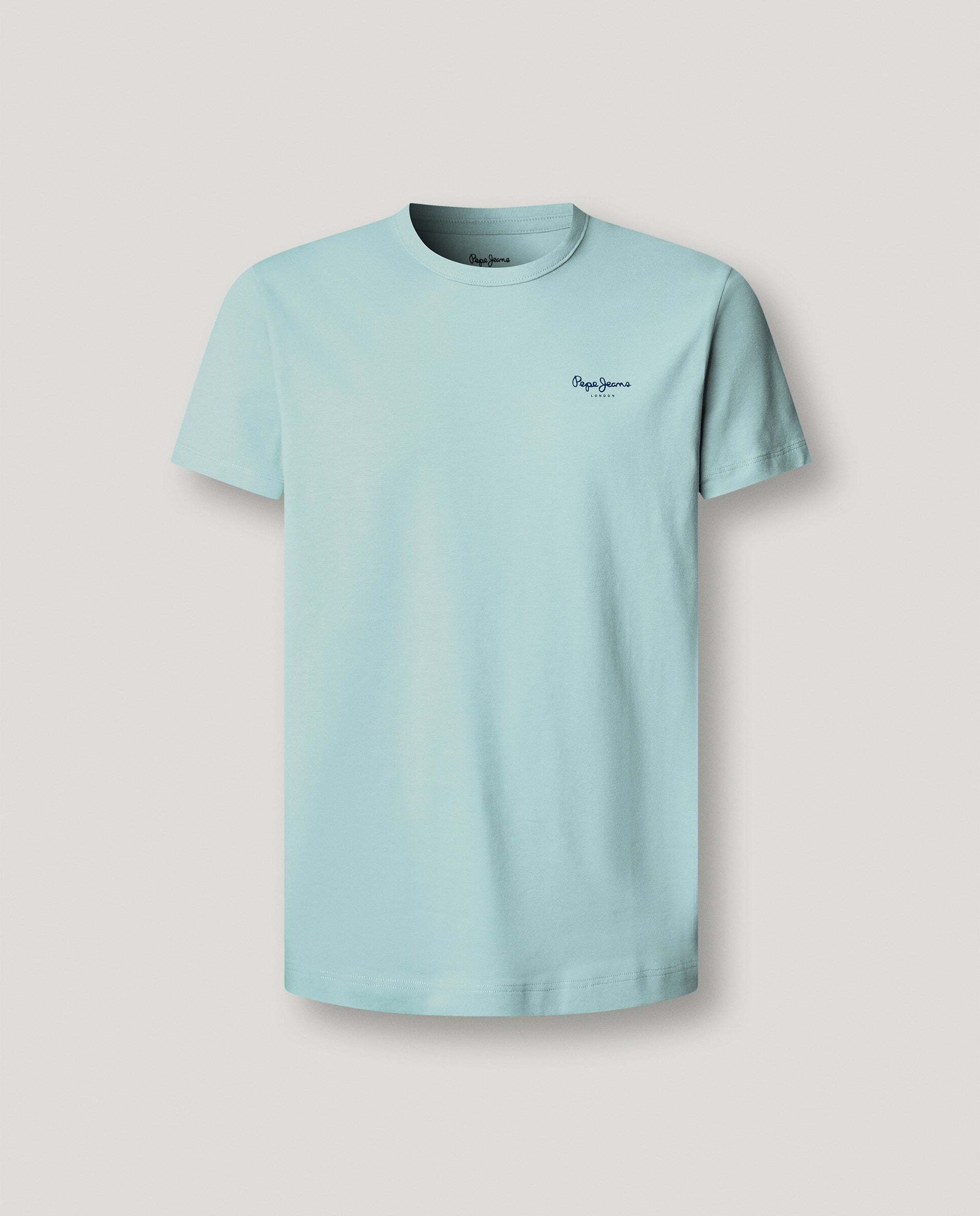 Camiseta de hombre ajustada con logotipo - Pepe Jeans - Azul Turquesa Azul Turquesa-9