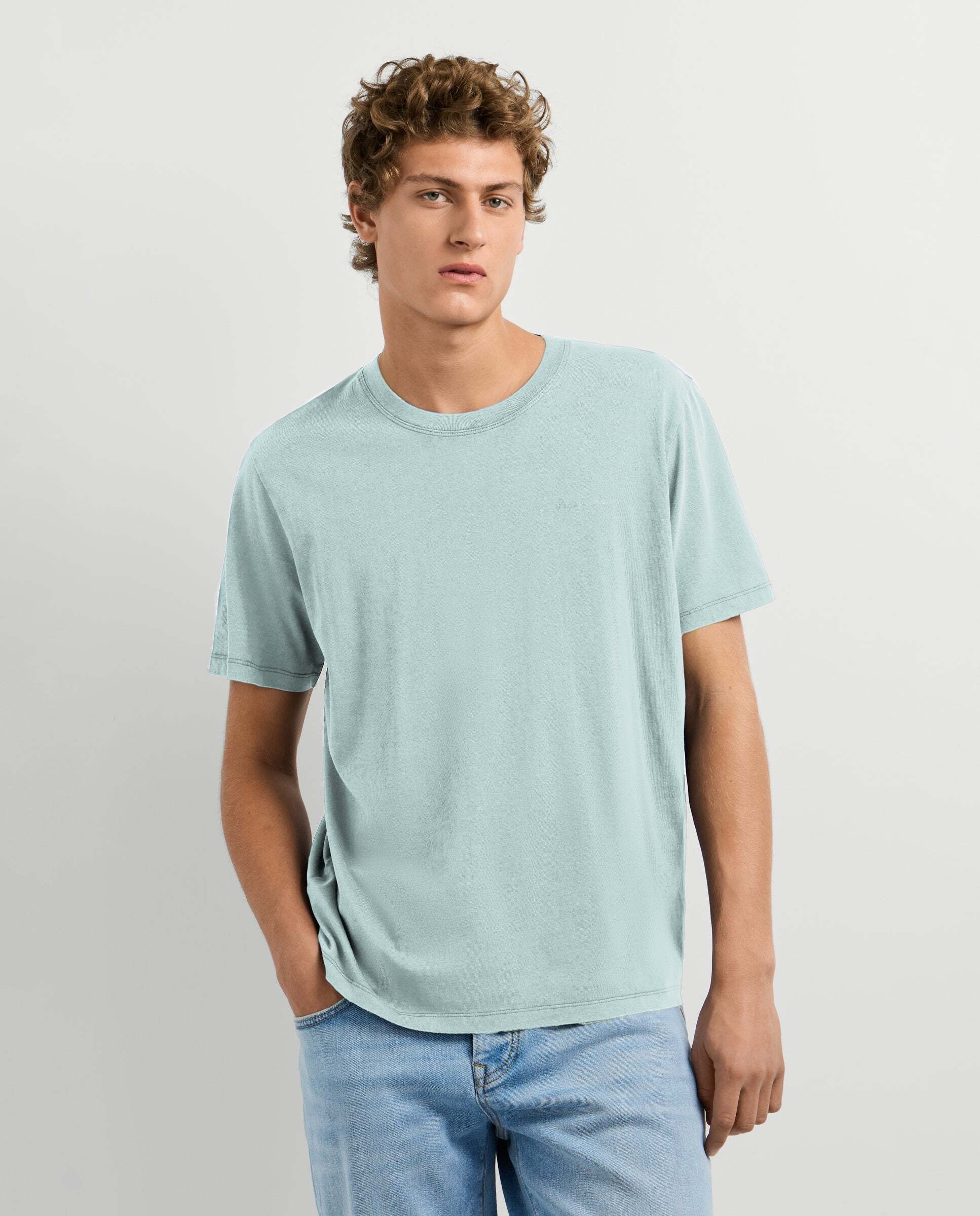 Imagen 1 de Camiseta de hombre logo estampado fit regular Azul Turquesa